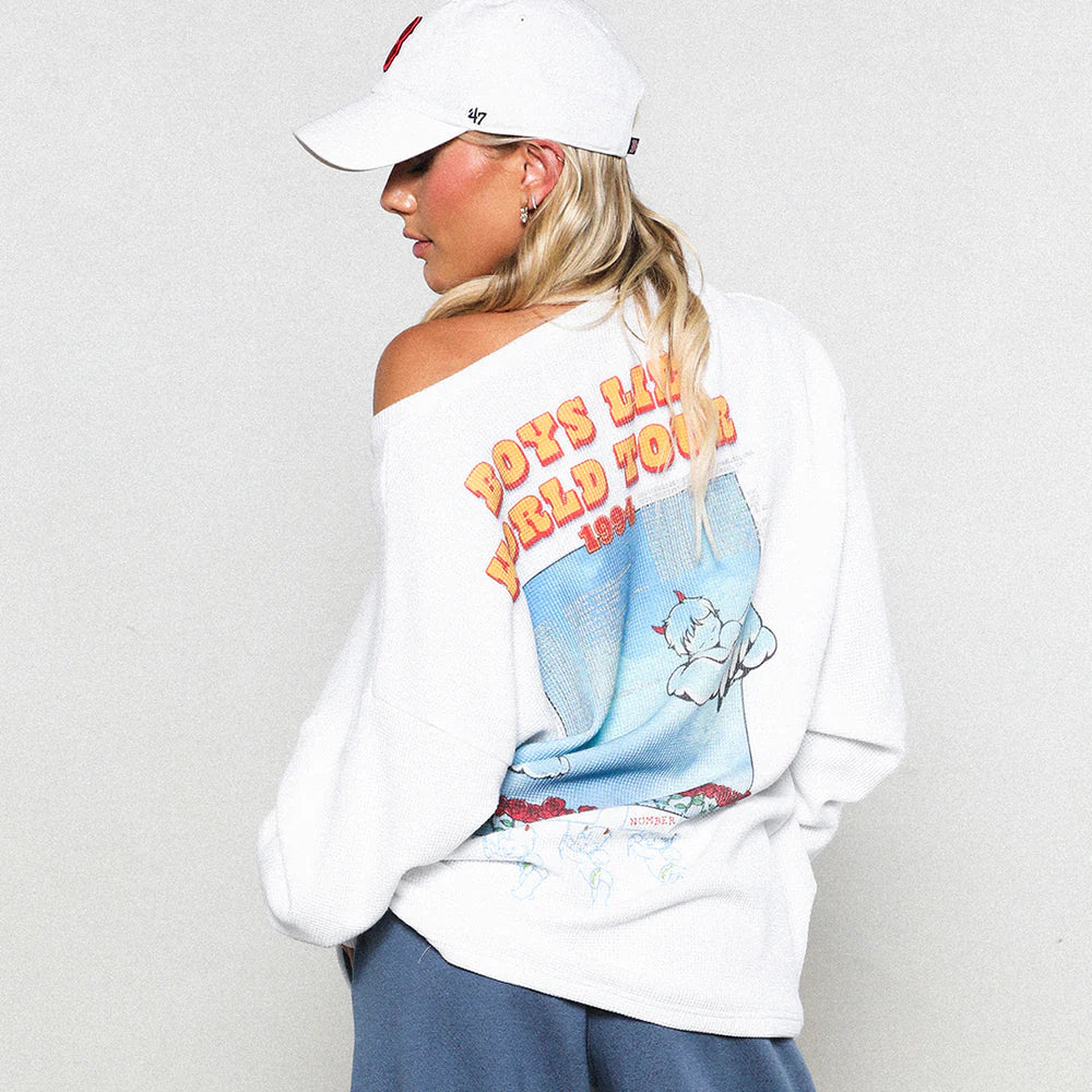 White Boys Lie World Tour Round 2 Thermal Long Sleeve