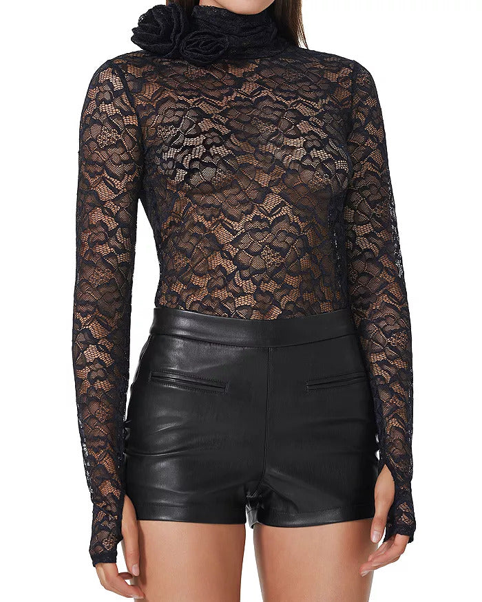 Zadie Lace Rosette Top