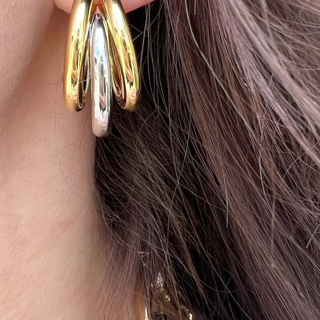 Two Toned Bubble Hoop