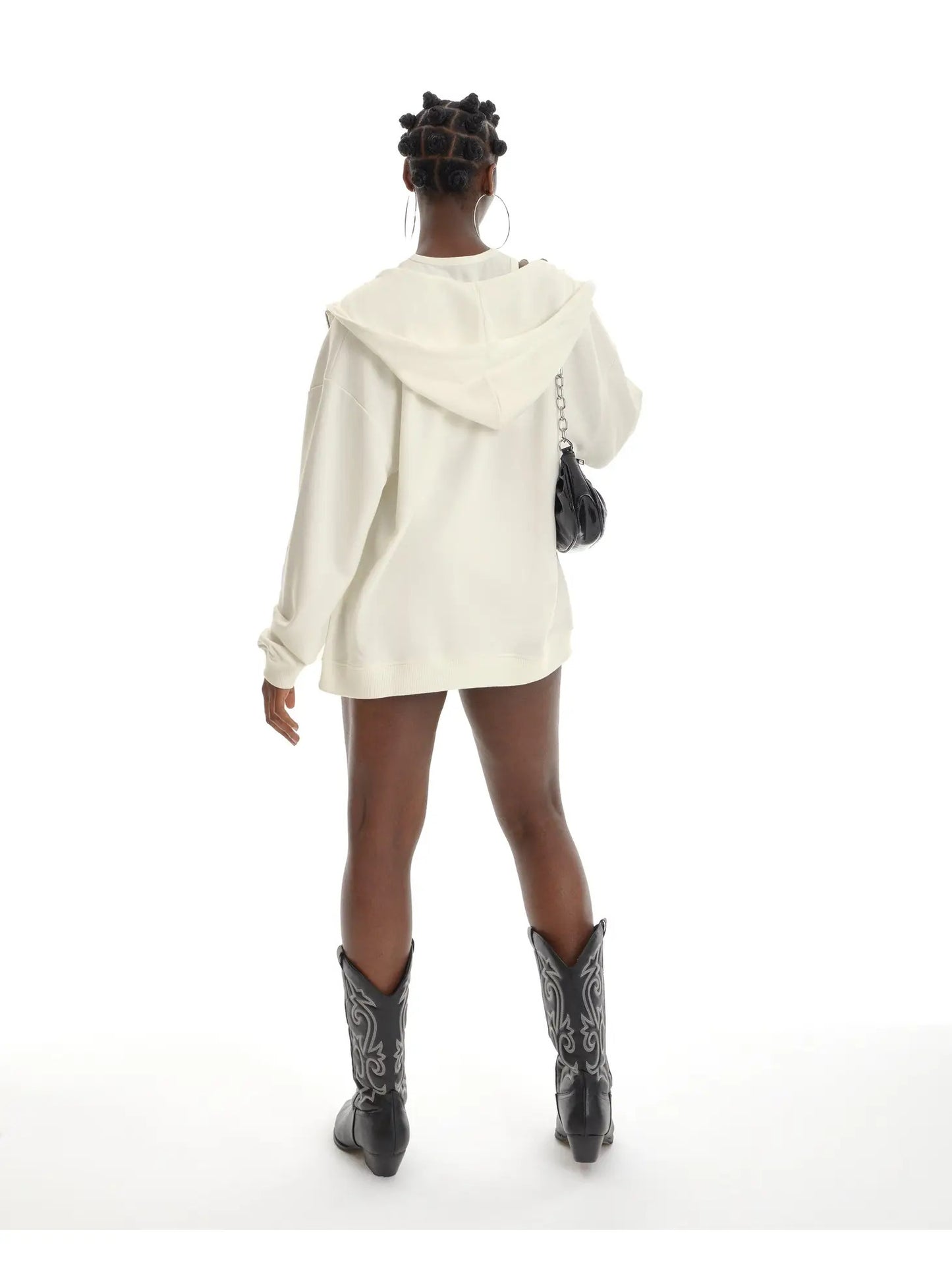 Normcore Ecru Zip Up Hoodie