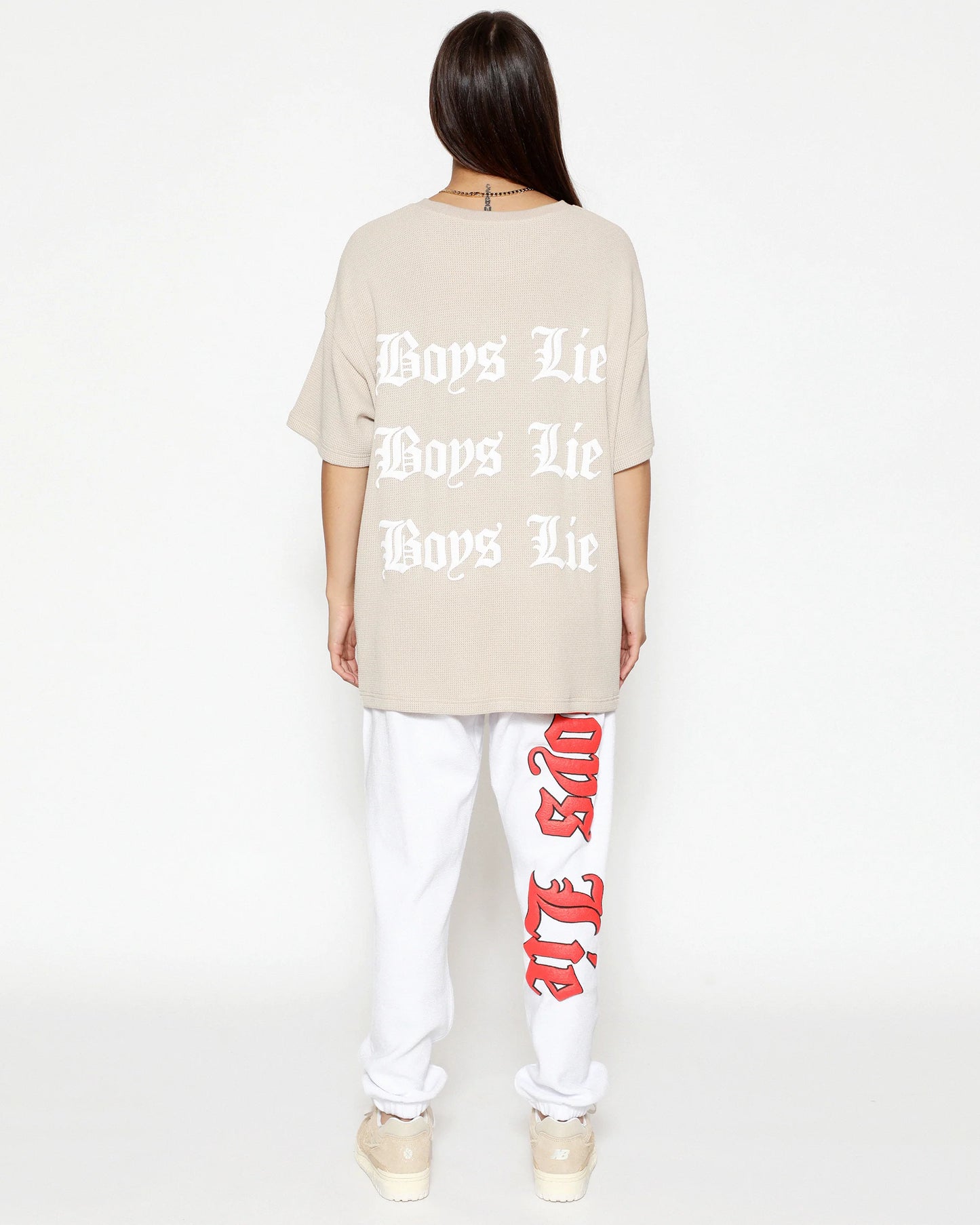Tan Straight Flush Boyfriend Tee