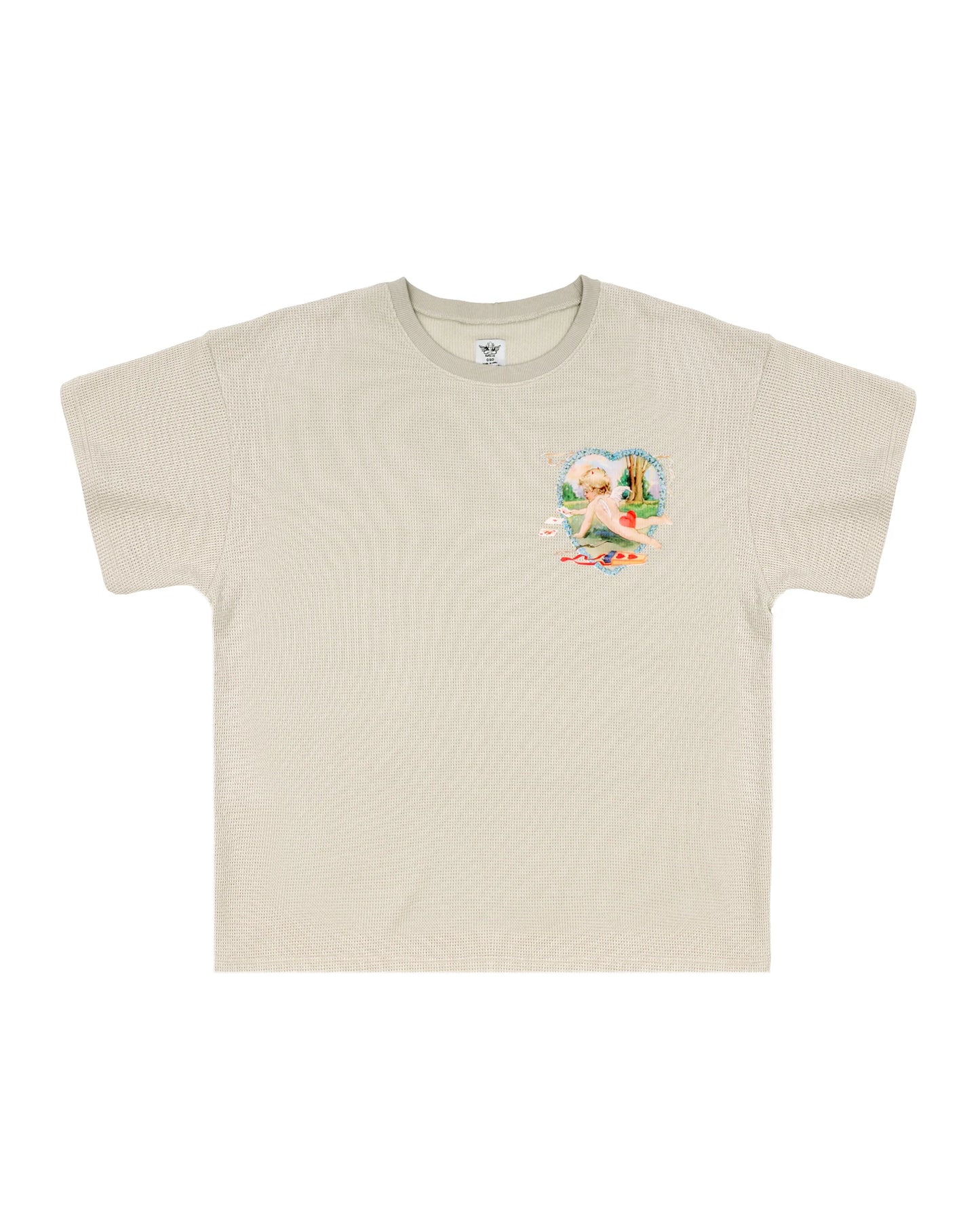 Tan Straight Flush Boyfriend Tee