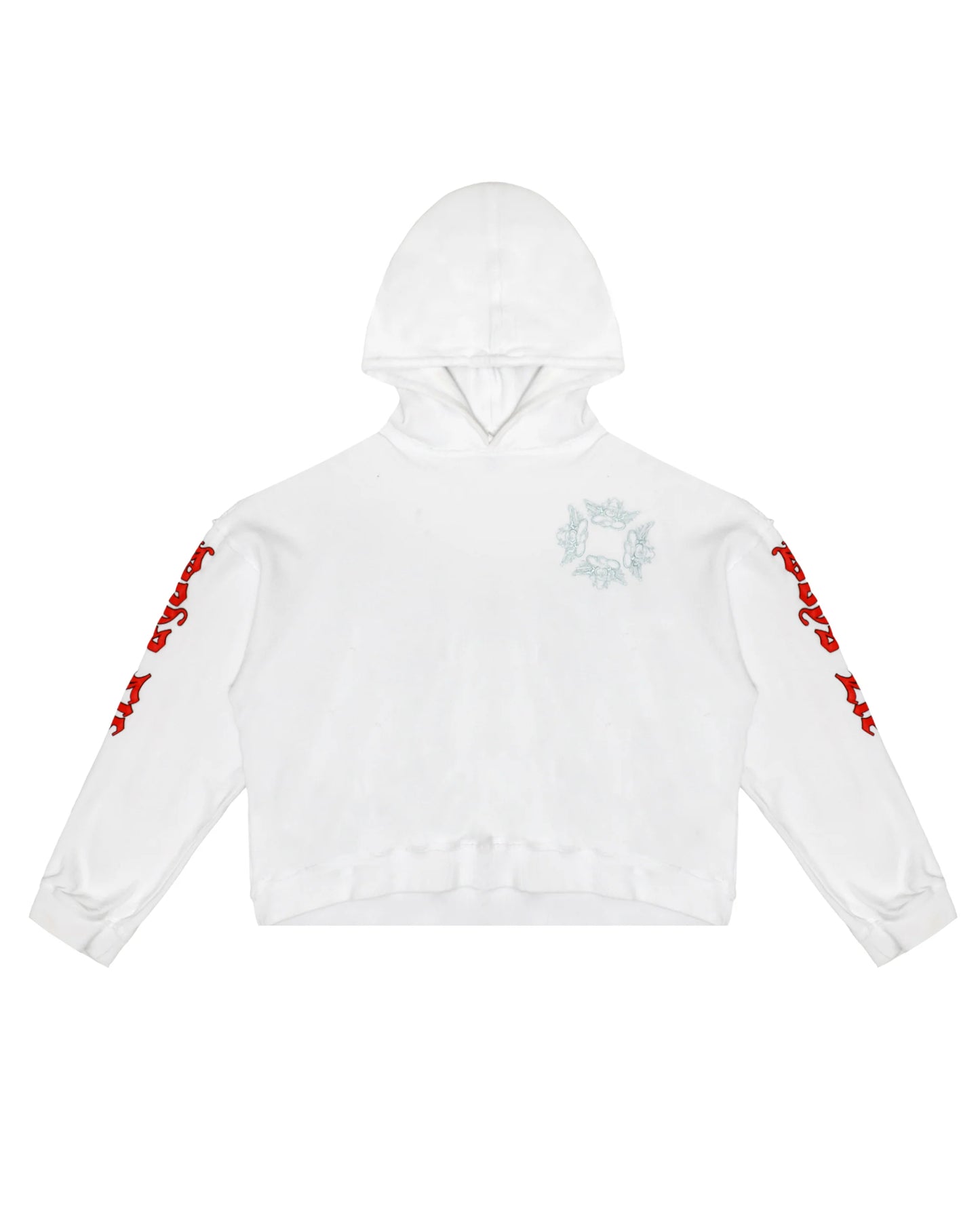 White Straight Flush Hoodie