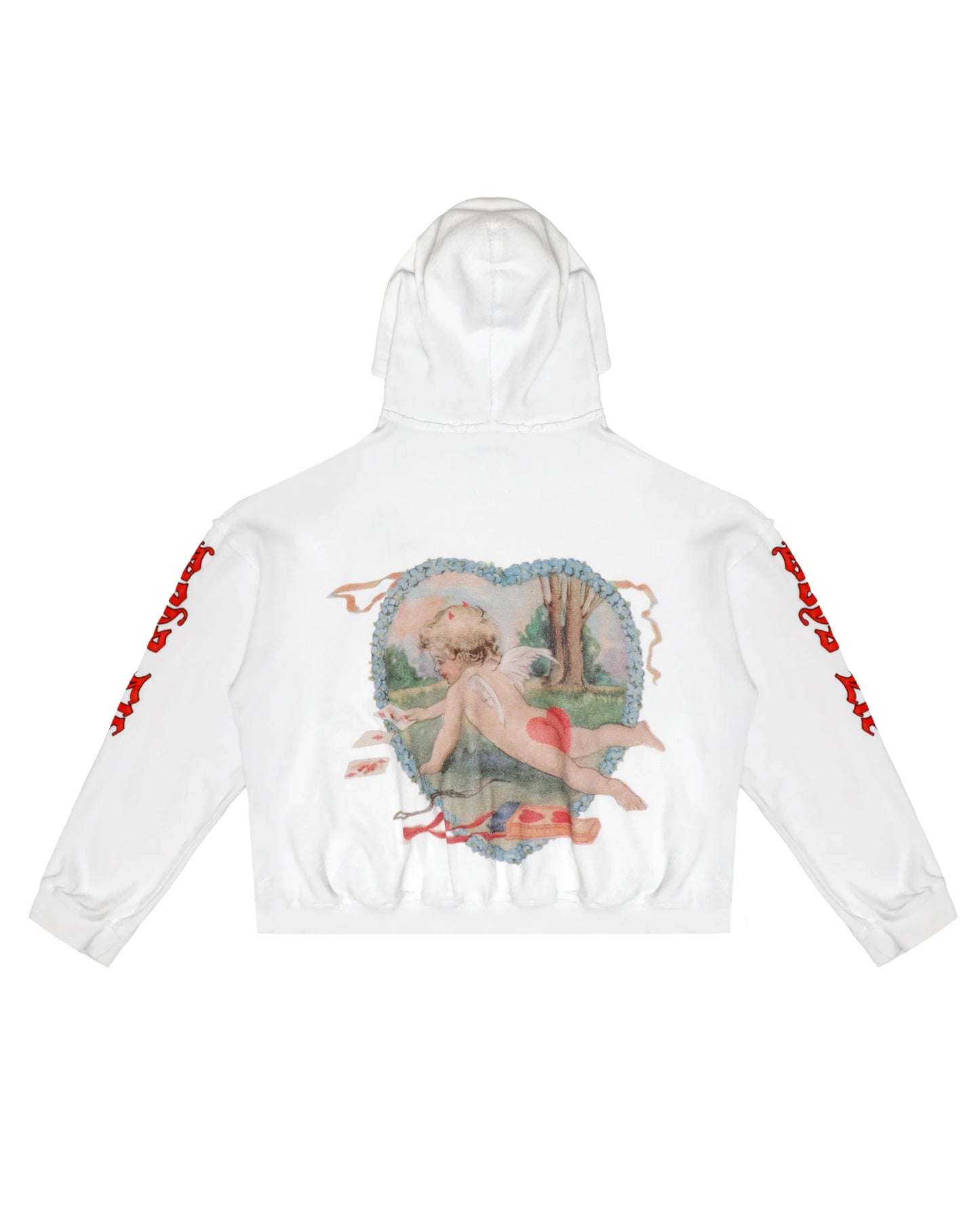 White Straight Flush Hoodie