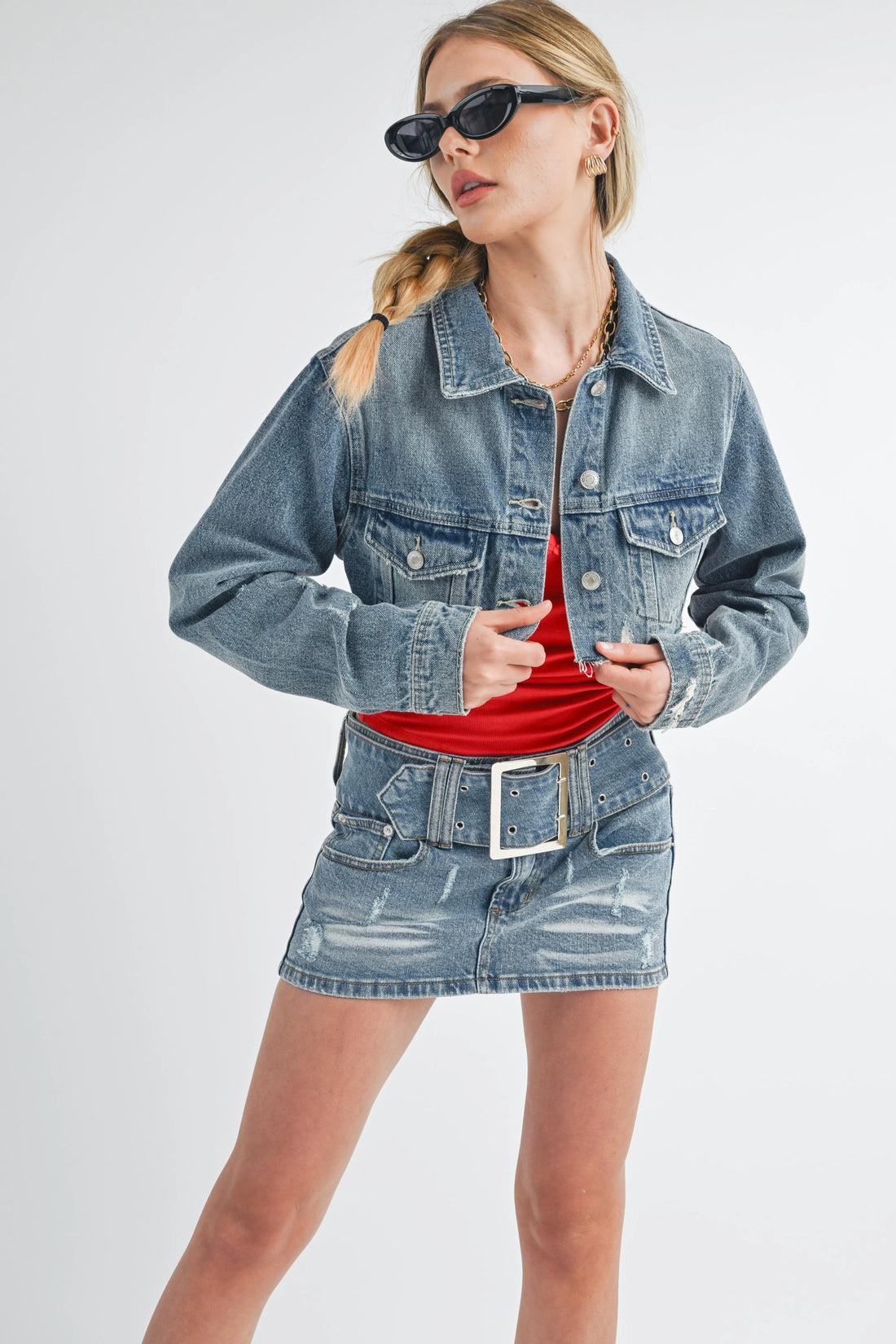 Denim Mini Skirt