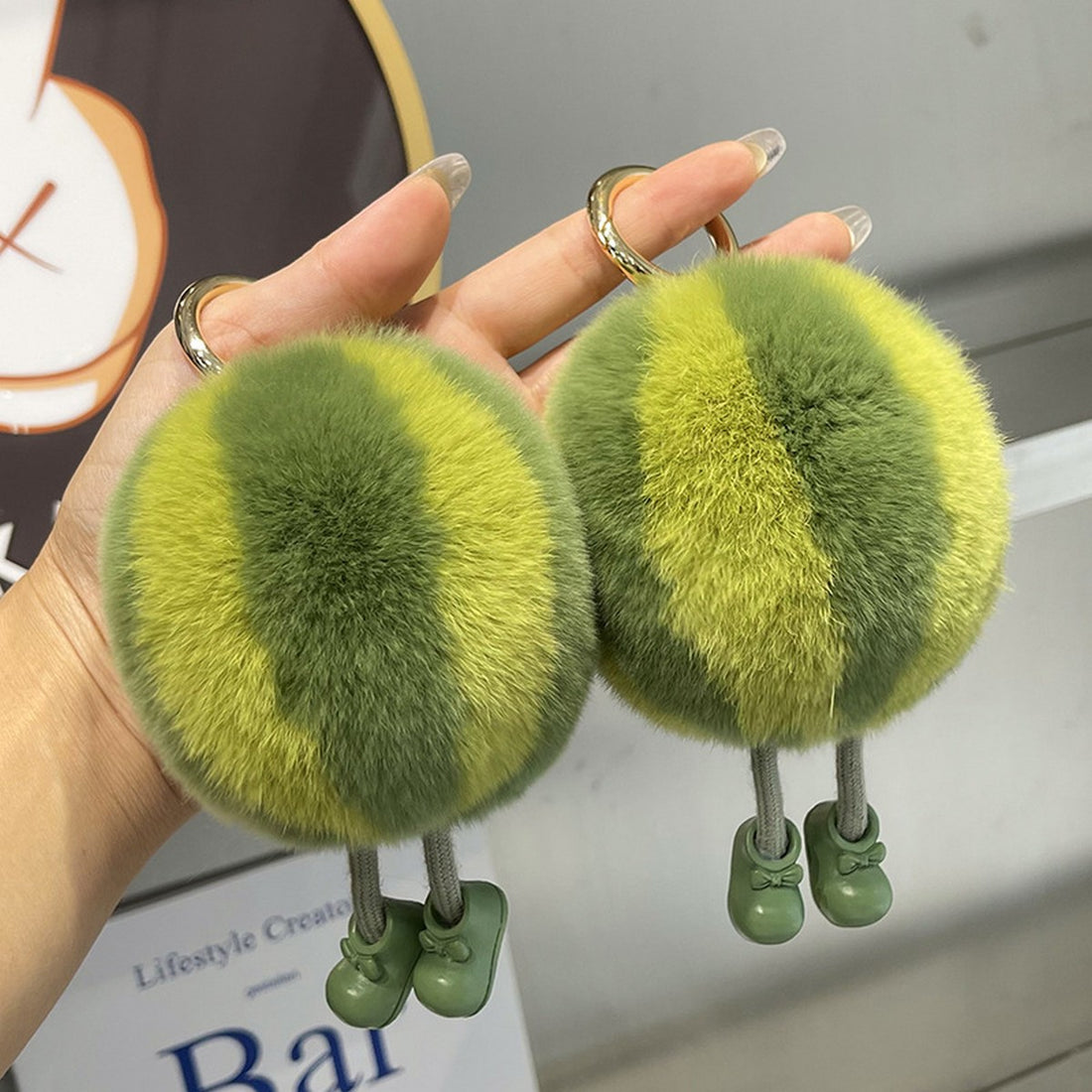 Plush Watermelon Keychain