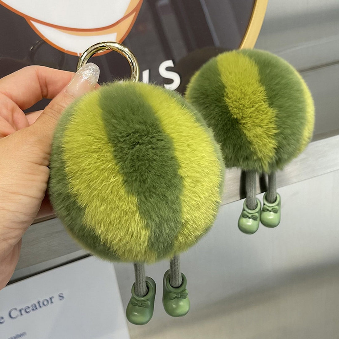 Plush Watermelon Keychain