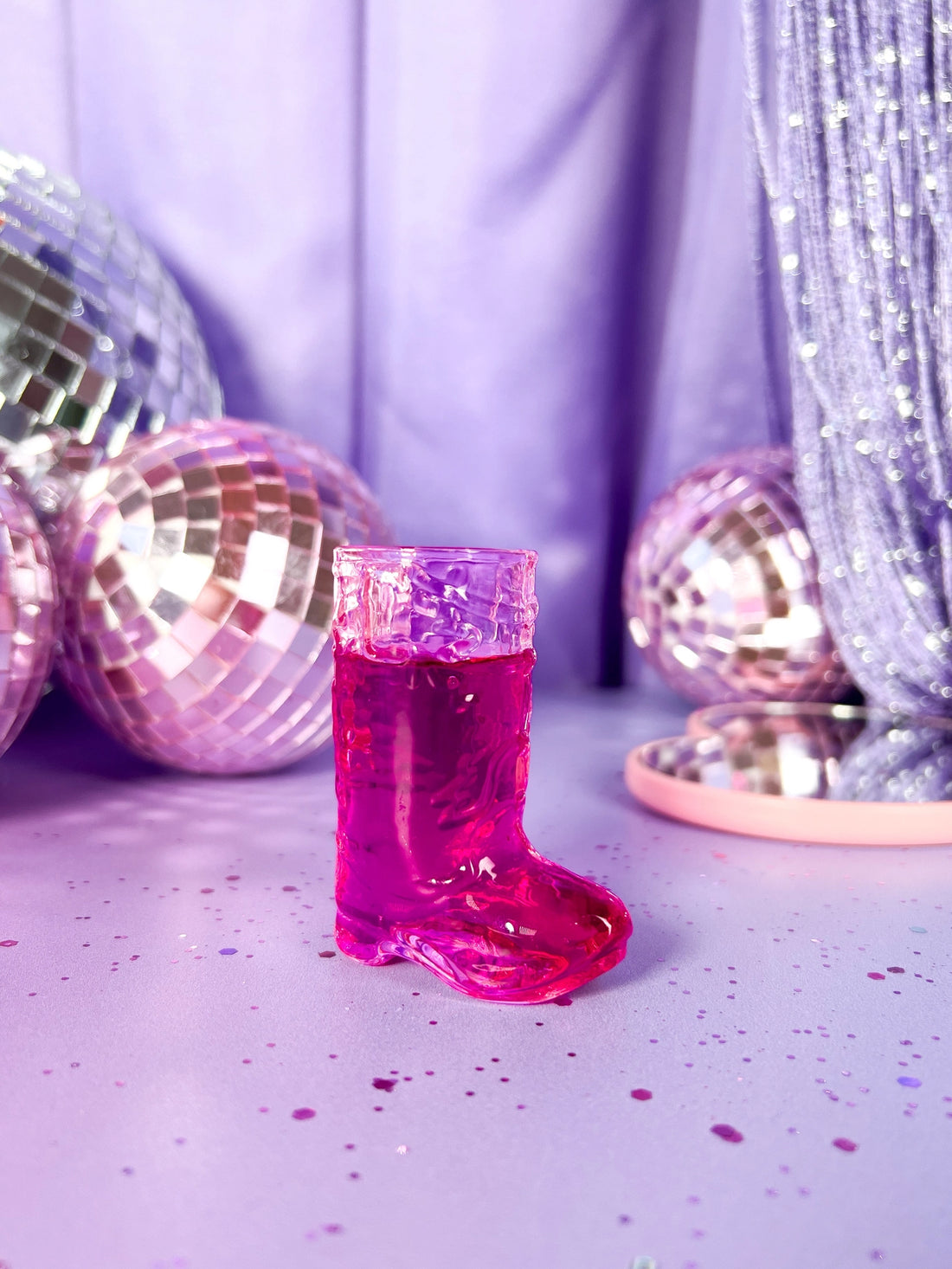 Cowboy Boot Shot Glass- Pink