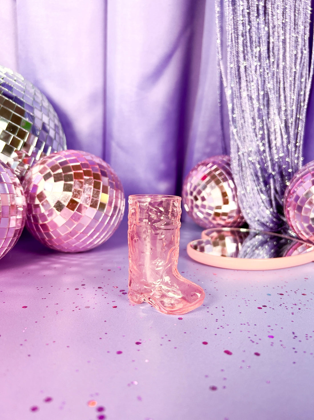 Cowboy Boot Shot Glass- Pink