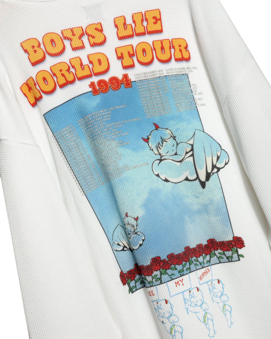 White Boys Lie World Tour Round 2 Thermal Long Sleeve