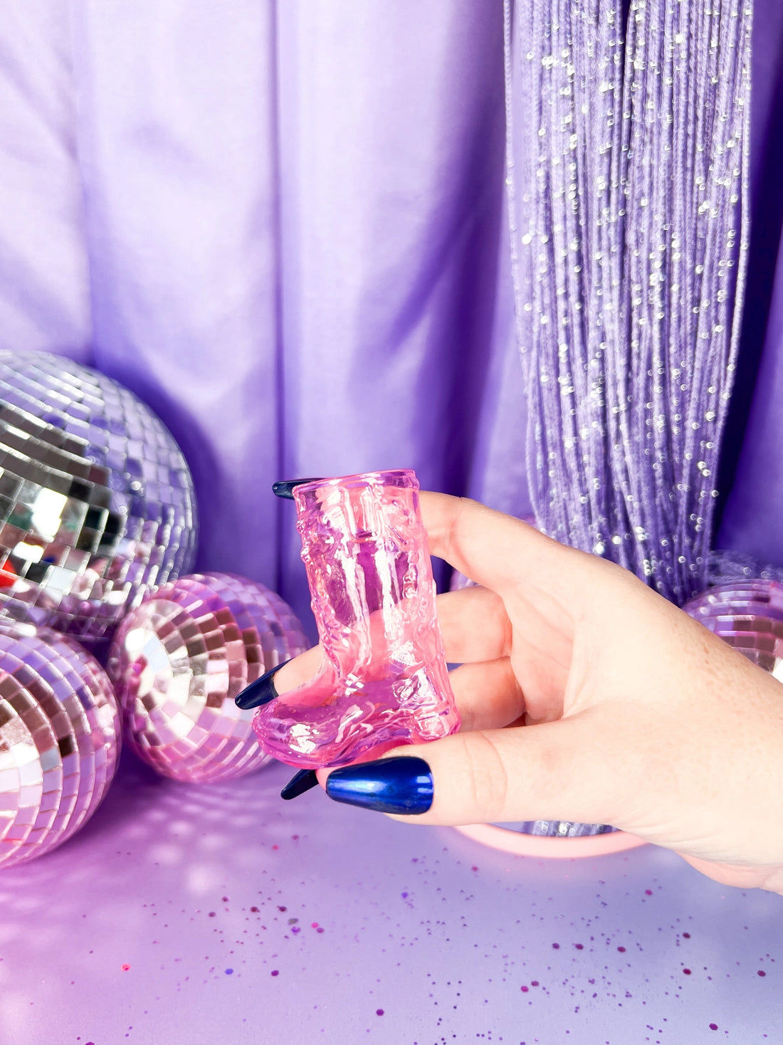 Cowboy Boot Shot Glass- Pink
