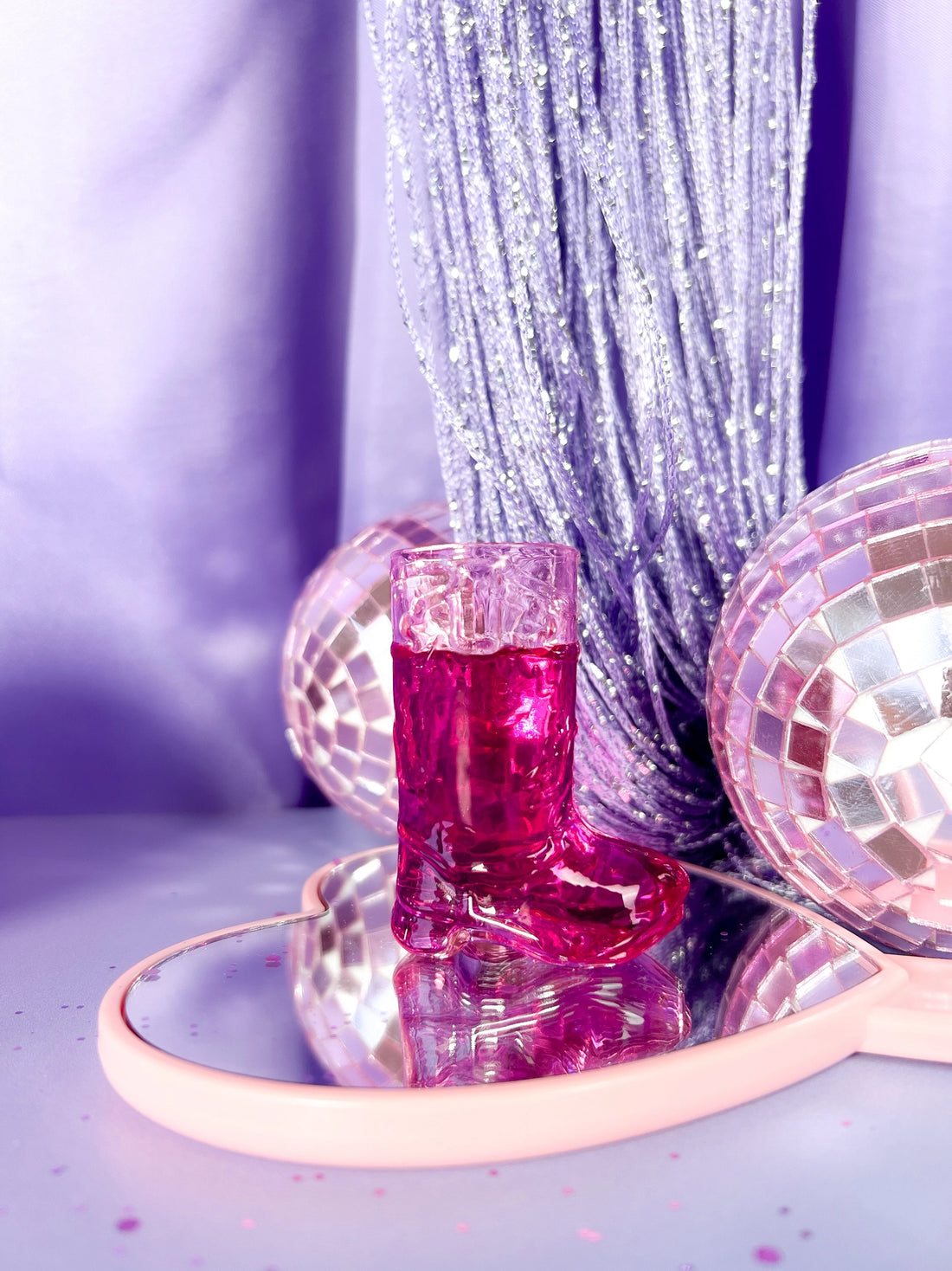 Cowboy Boot Shot Glass- Pink