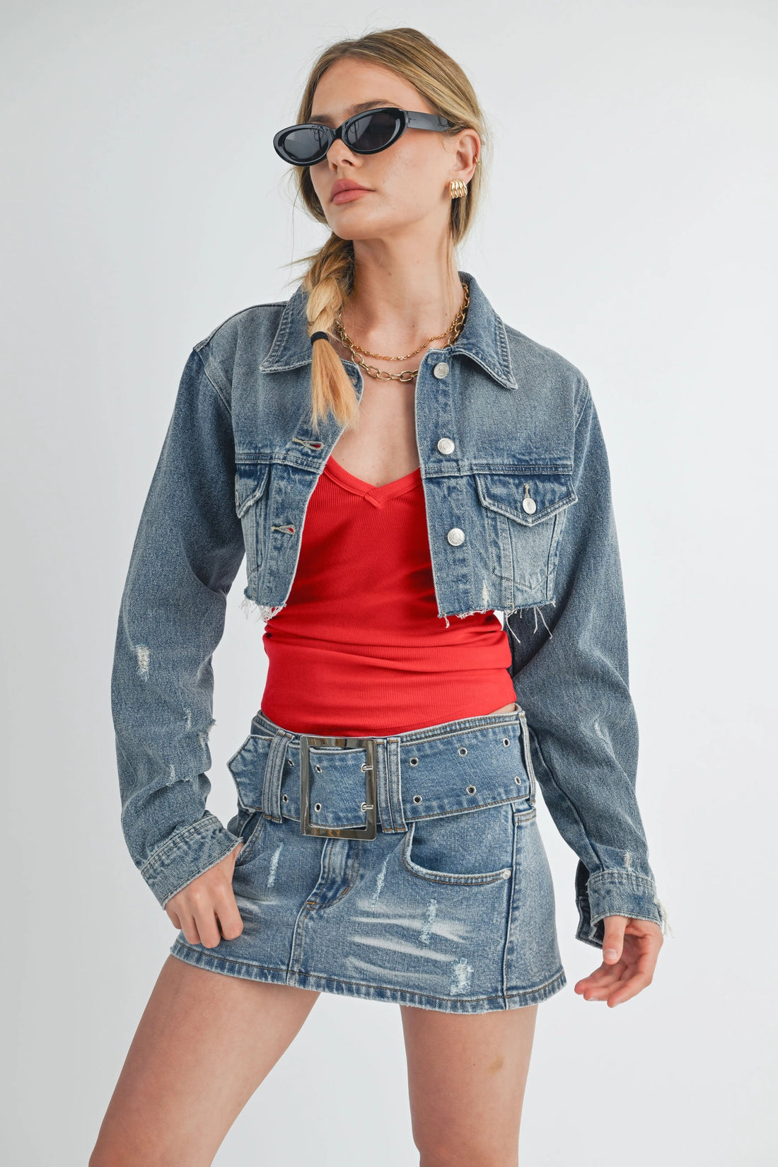 Denim Mini Skirt