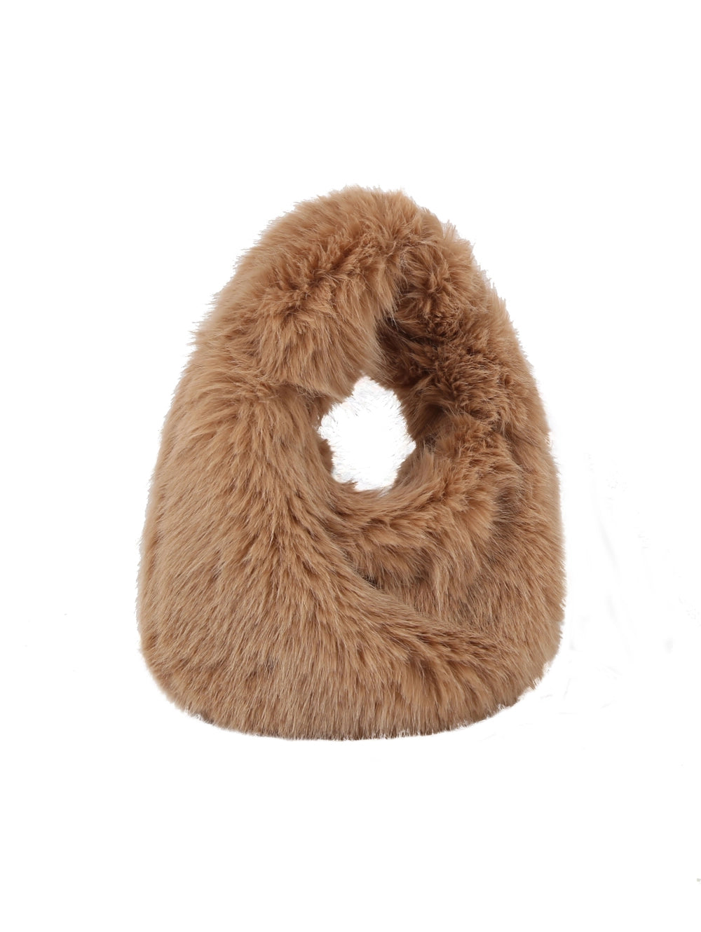 Faux Fur Hobo Shoulder Bag