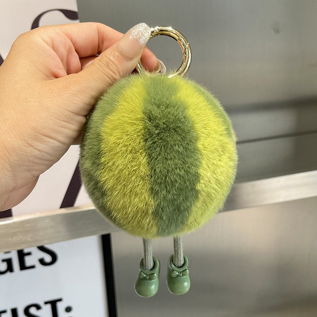 Plush Watermelon Keychain