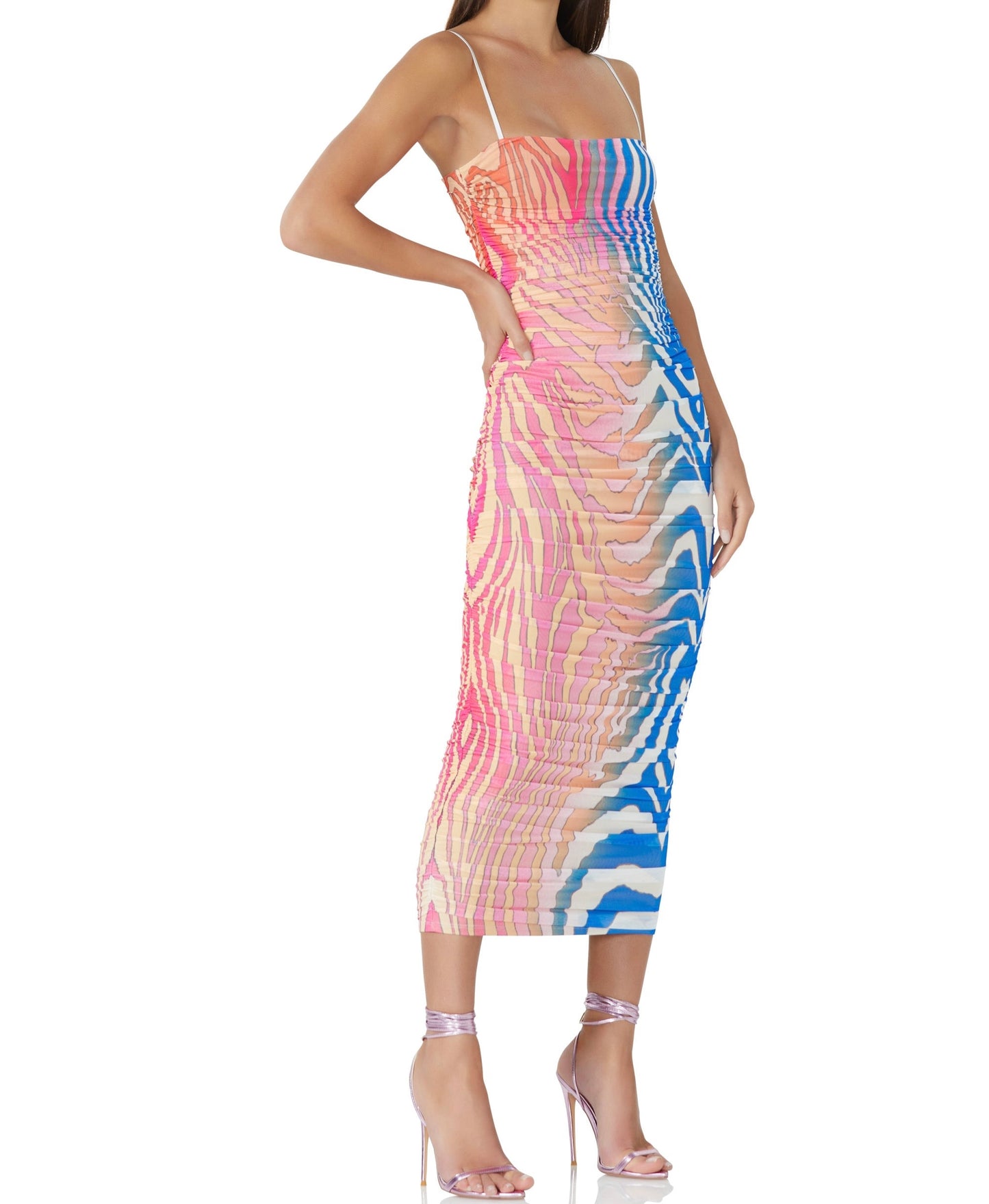 Hazel Midi Dress- Spring Multi Zebra