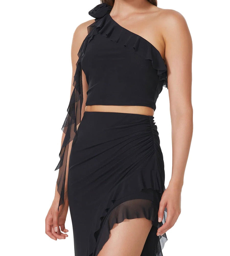 Kellon One Shoulder Crop Top