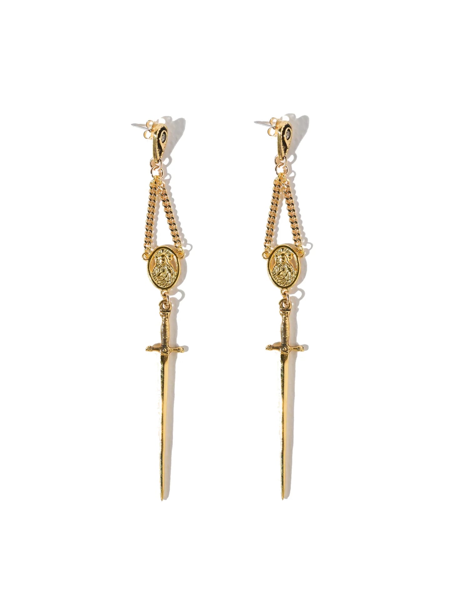Amparo Rosary Earring- Gold