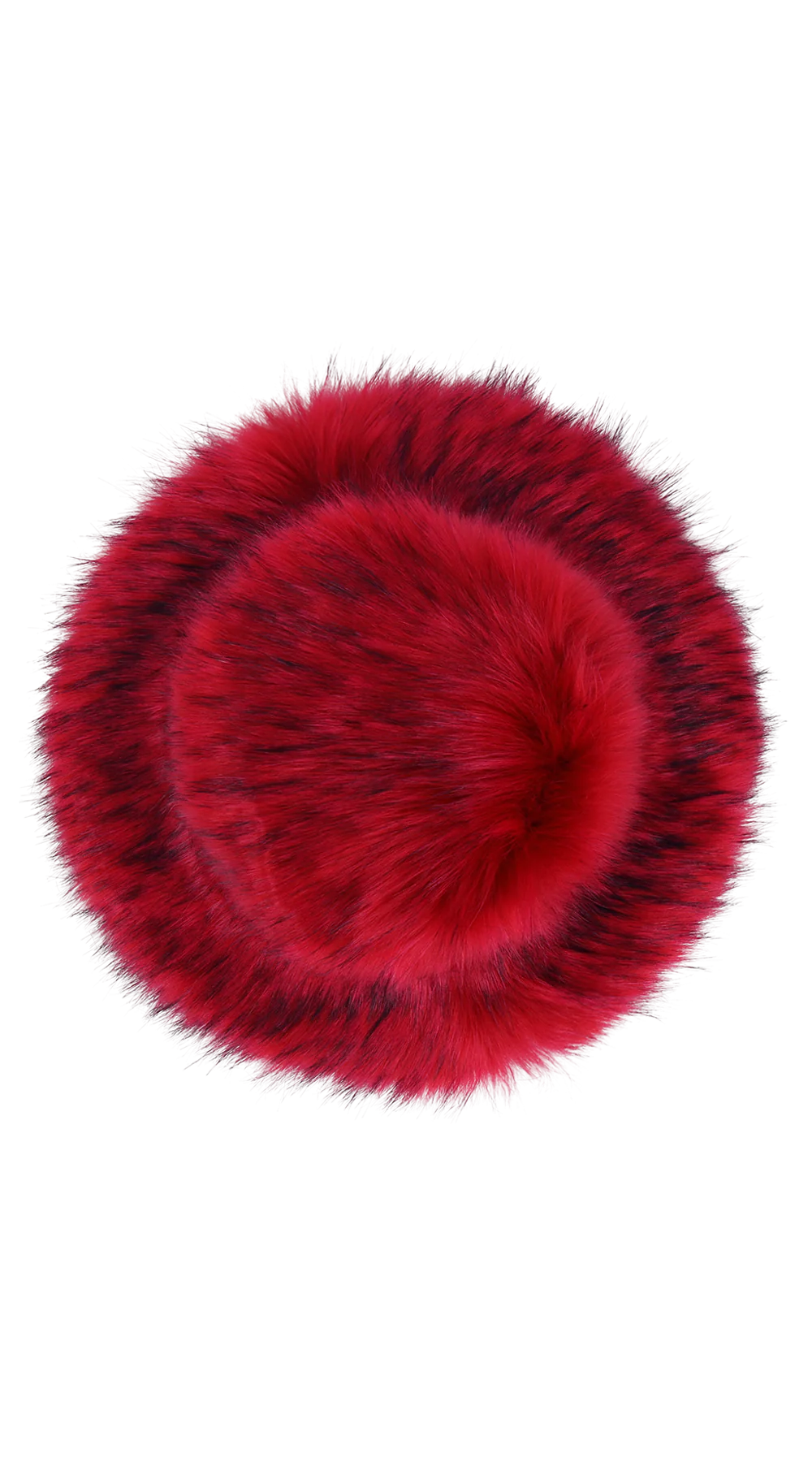 Furry Bucket Hat- Red