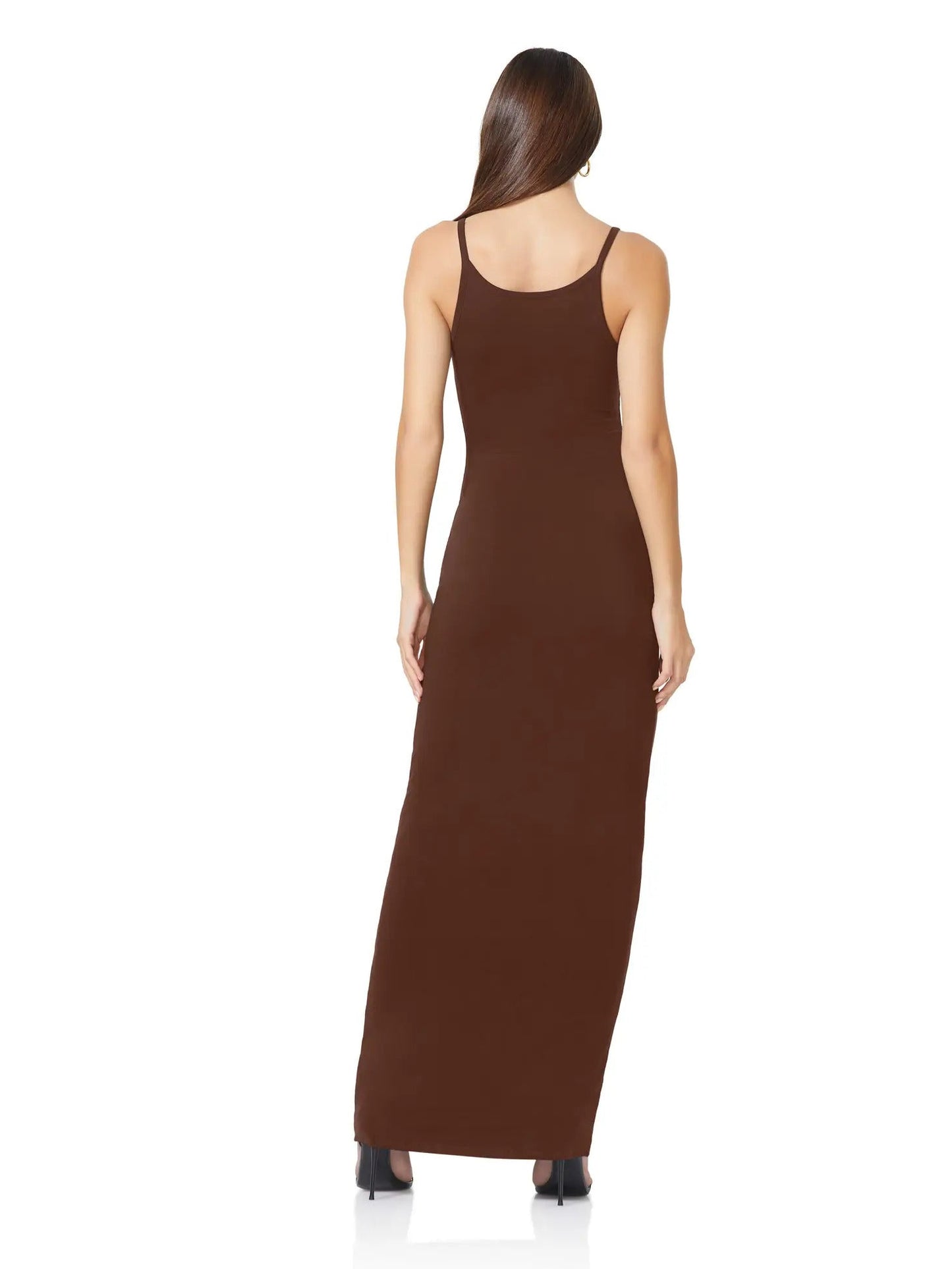 Ashlyn Midi Tank Dress in Cappuccino