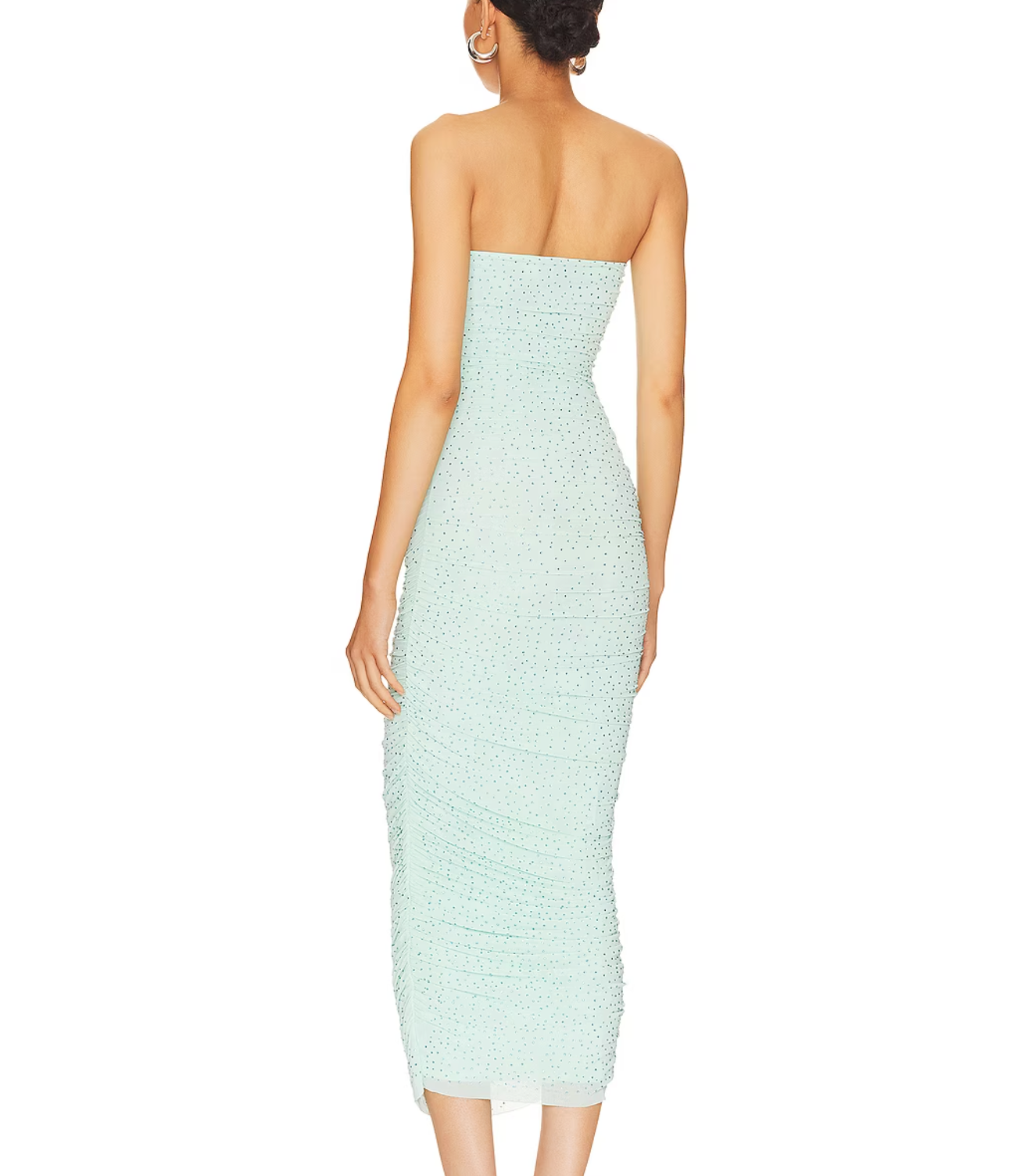 Covell Rhinestone Dress- Ice Blue