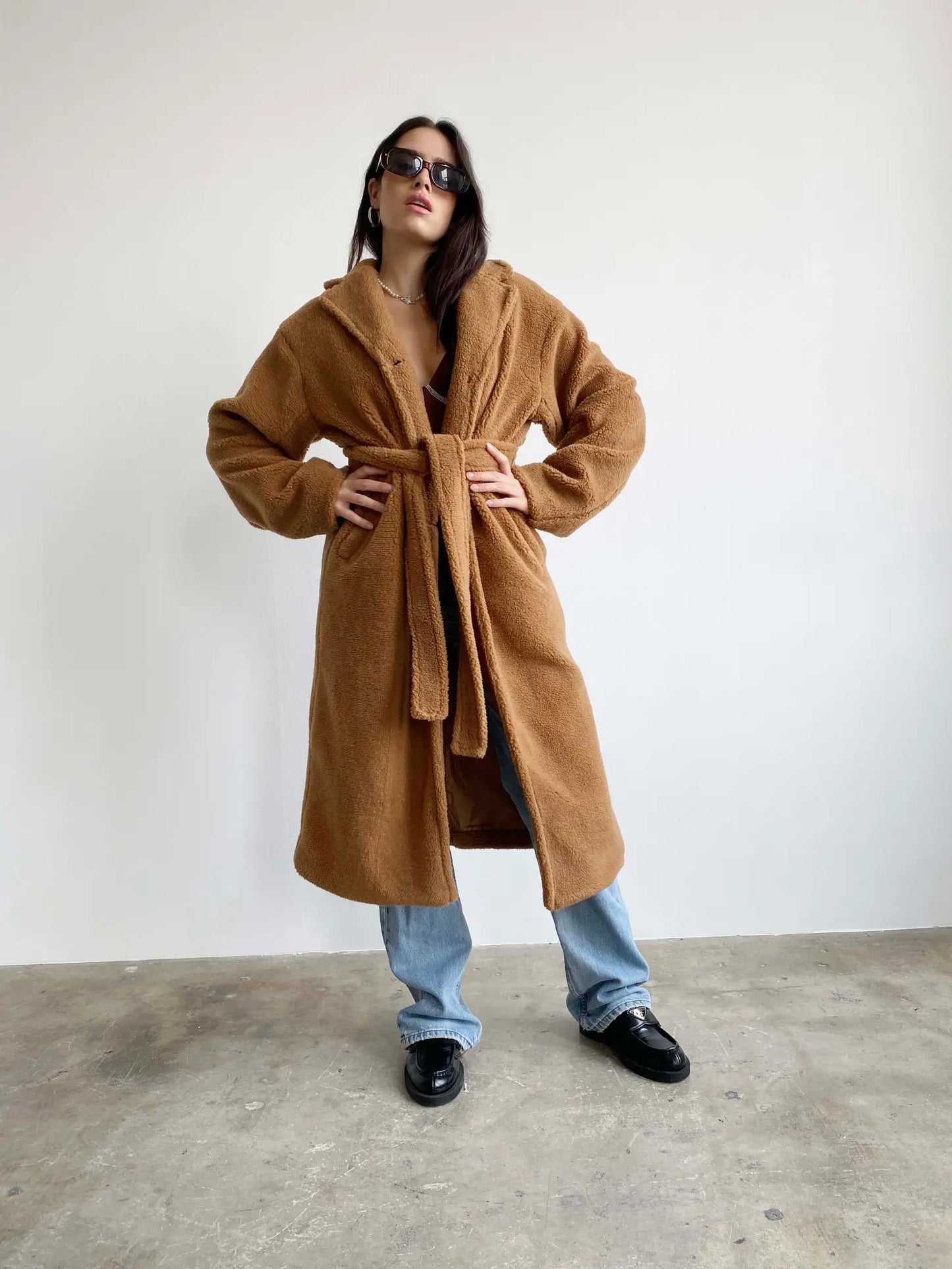 Long Teddy Camel Coat