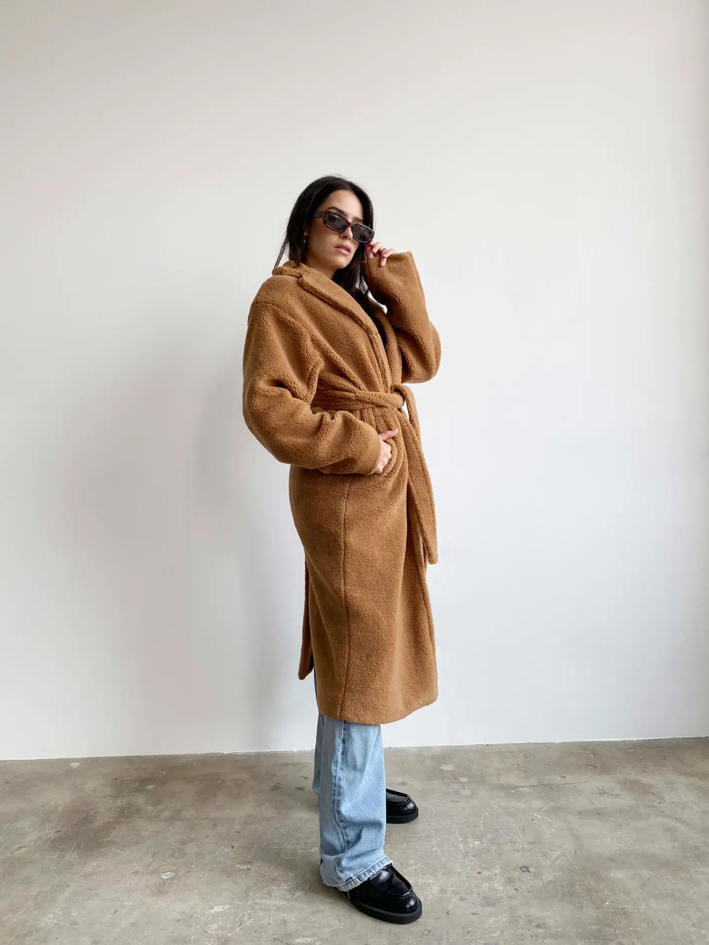 Long Teddy Camel Coat