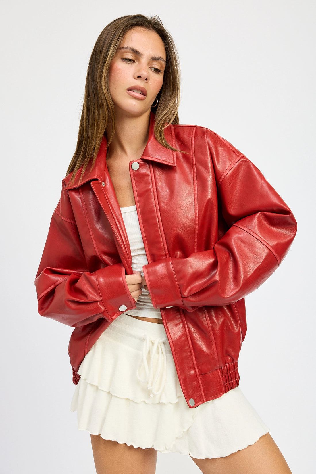 Red Vintage Oversized Jacket