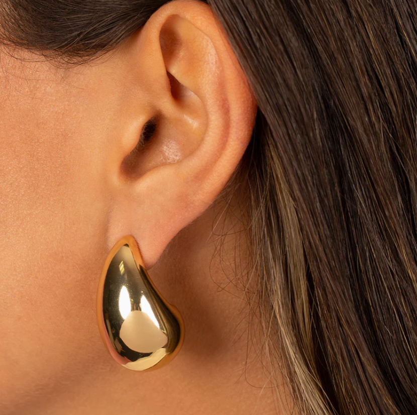 Solid Chunky Drop Stud Earring