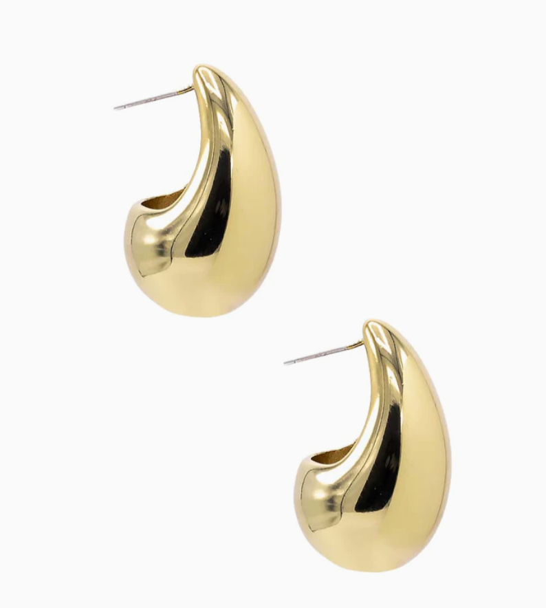 Solid Chunky Drop Stud Earring