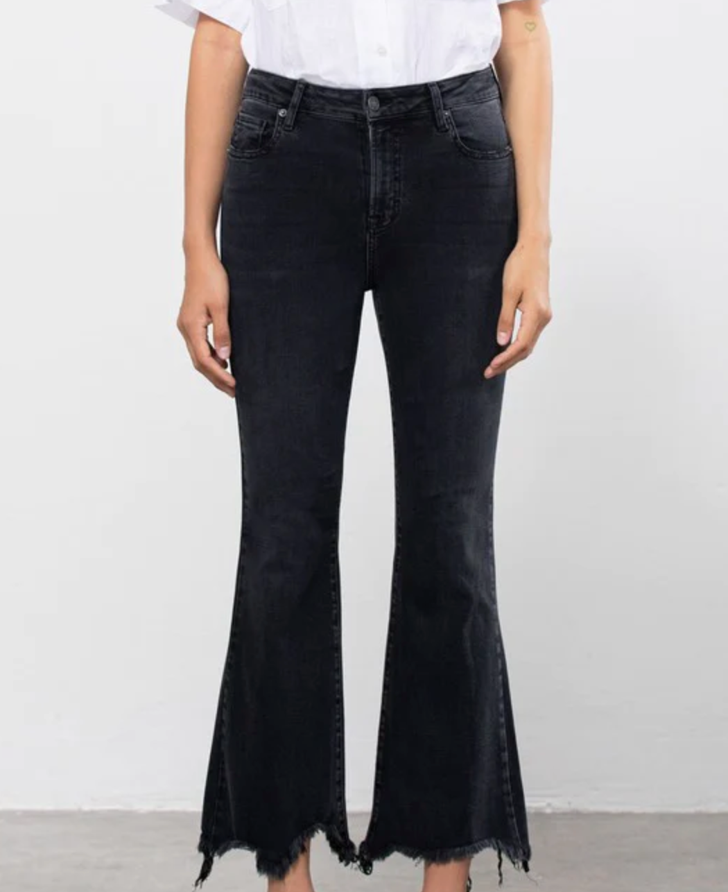 Happy High Waist Super Fray Flare
