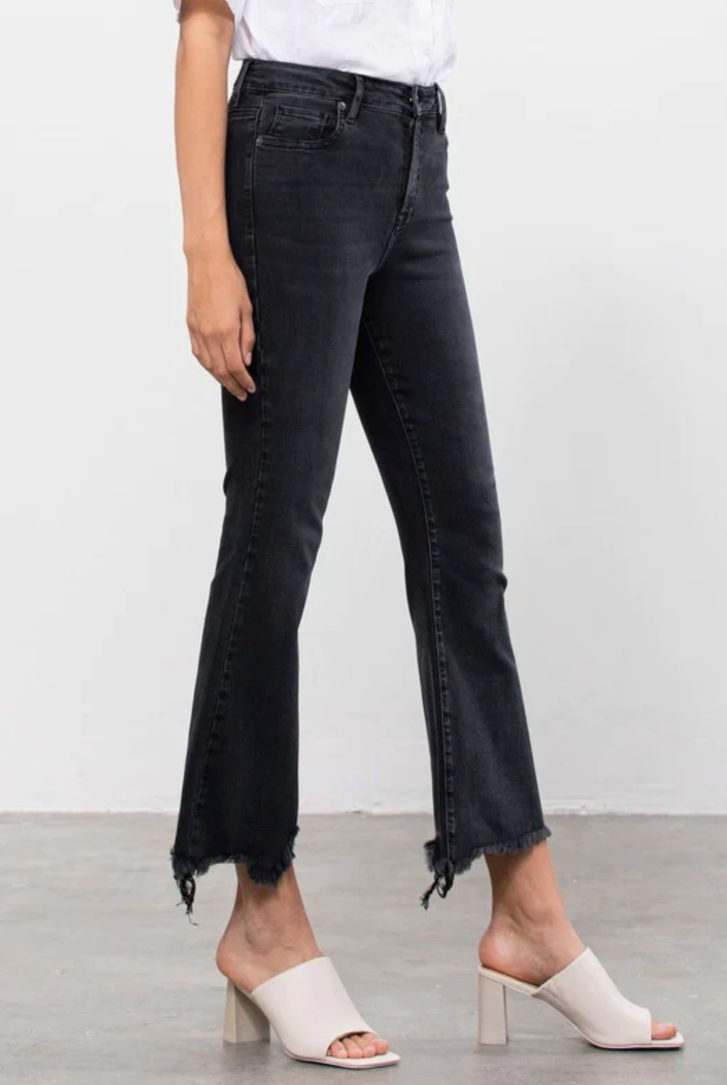 Happy High Waist Super Fray Flare