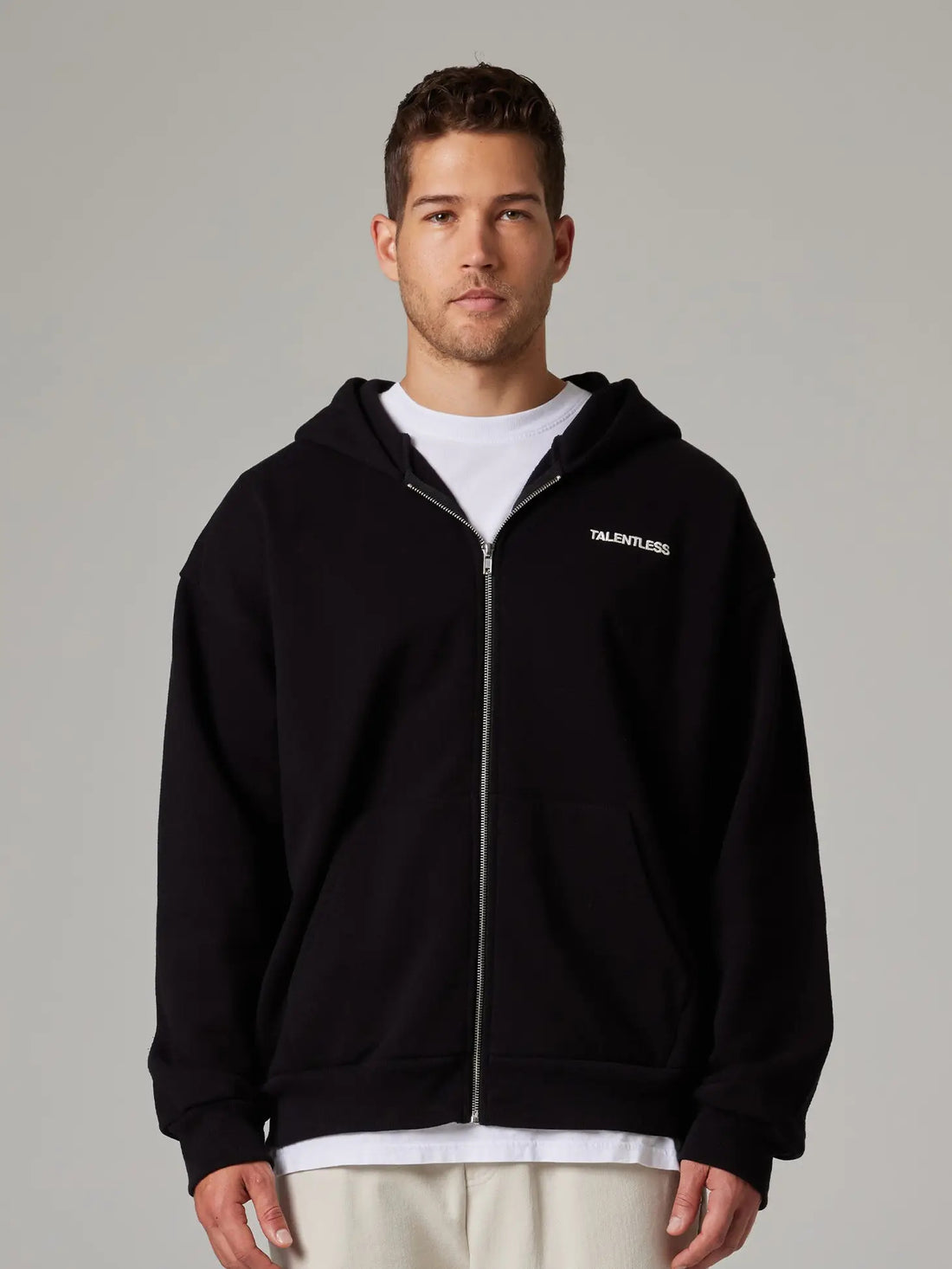 Mens Heavyweight Circle Logo Zip Hoodie