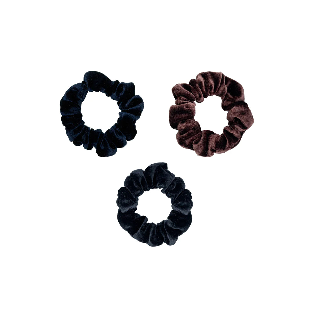 Classic 3 Pack Velvet Mini Scrunchies