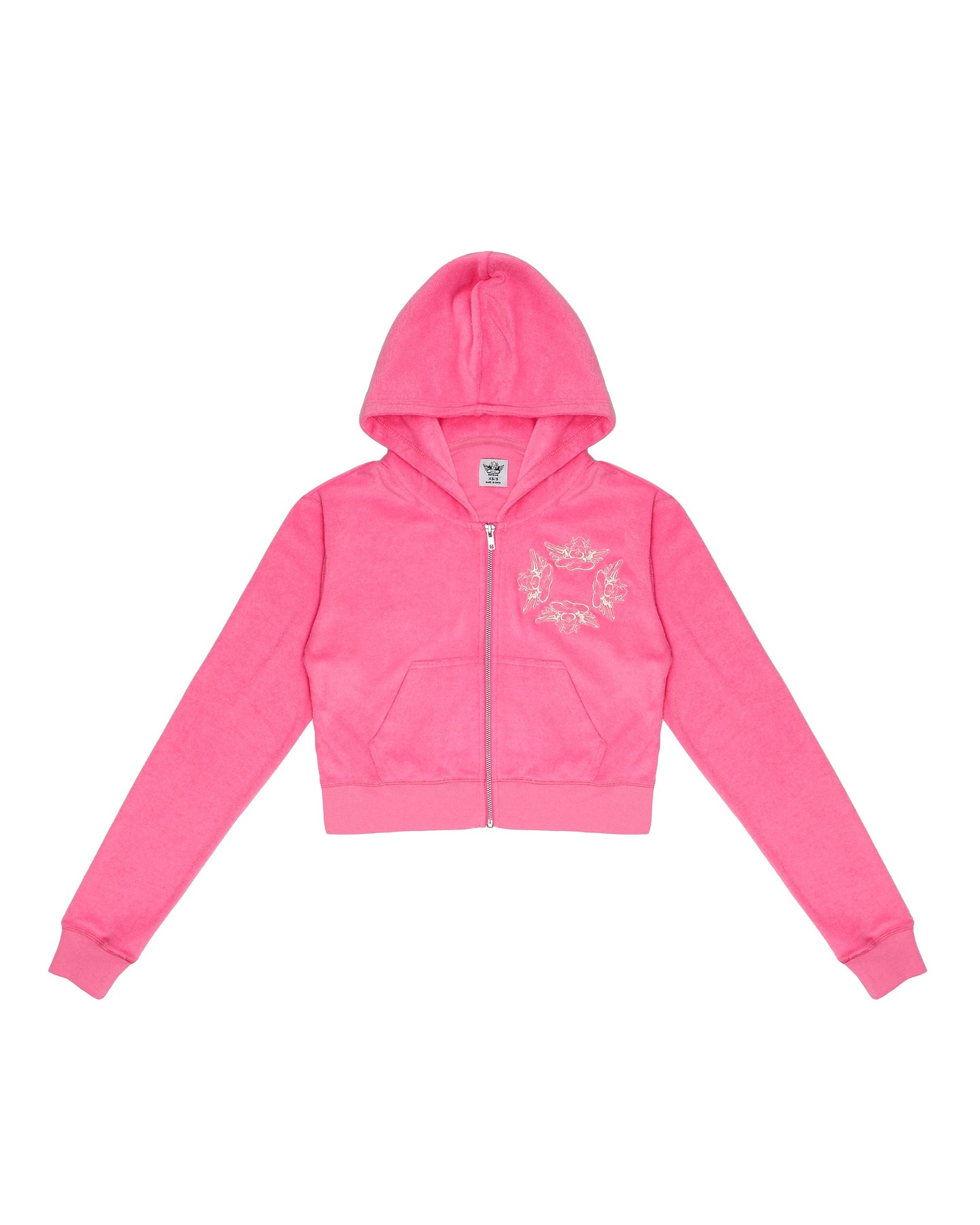 Pinky Promise Terry Zip Up Hoodie