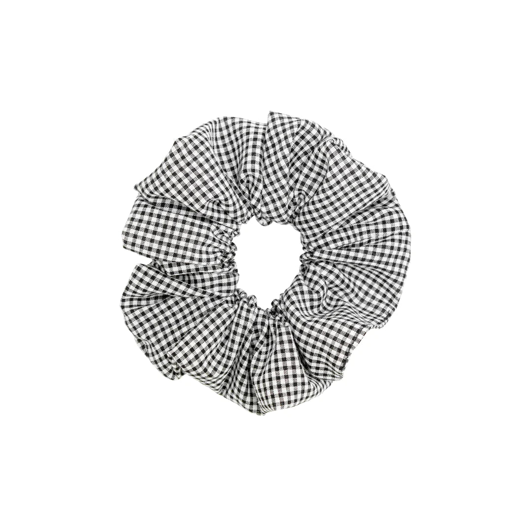 Picnic Scrunchie in Black and White Gingham