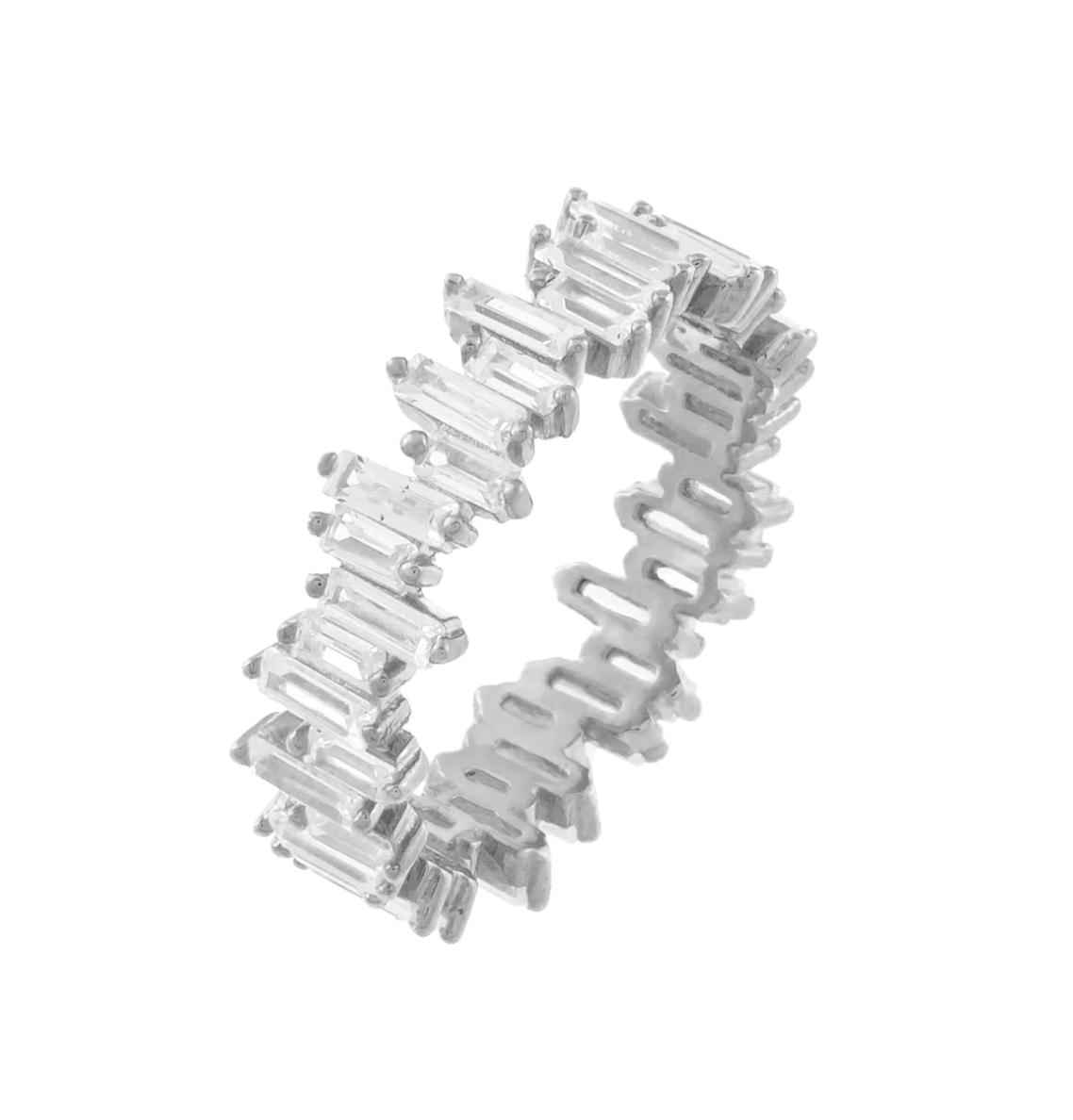 Scattered Baguette Eternity Band