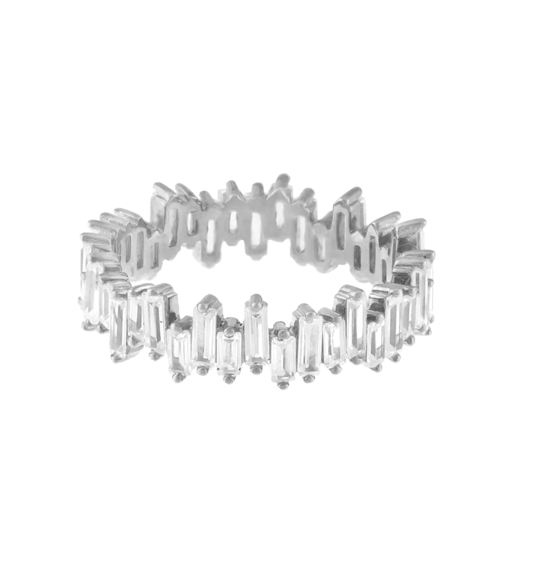 Scattered Baguette Eternity Band