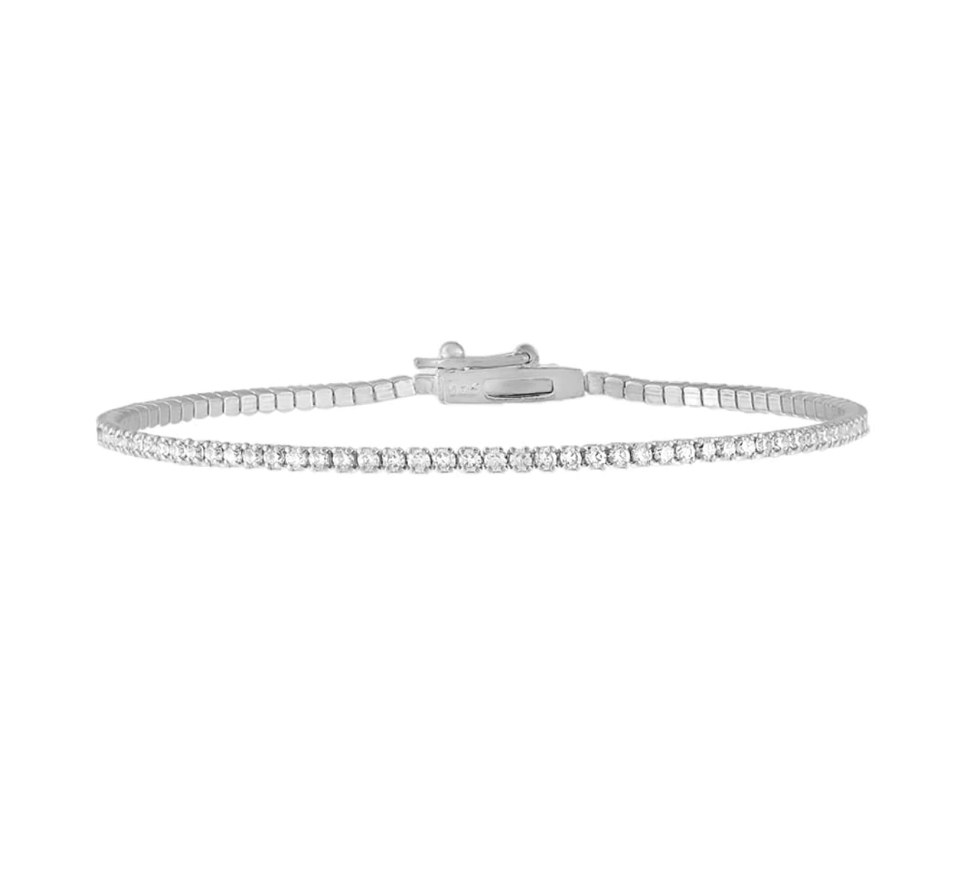 Silver Classic Thin Tennis Bracelet