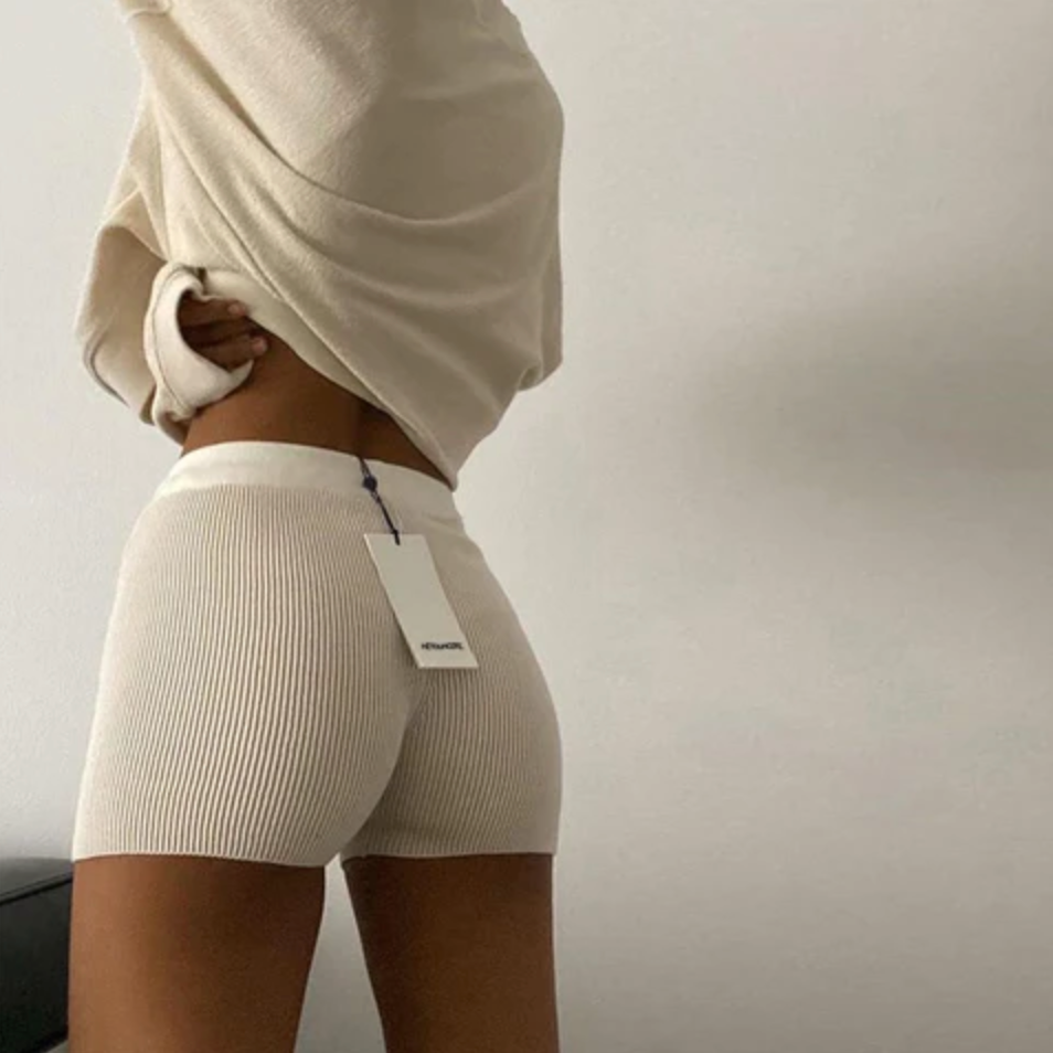 Ribbed Short Shorts