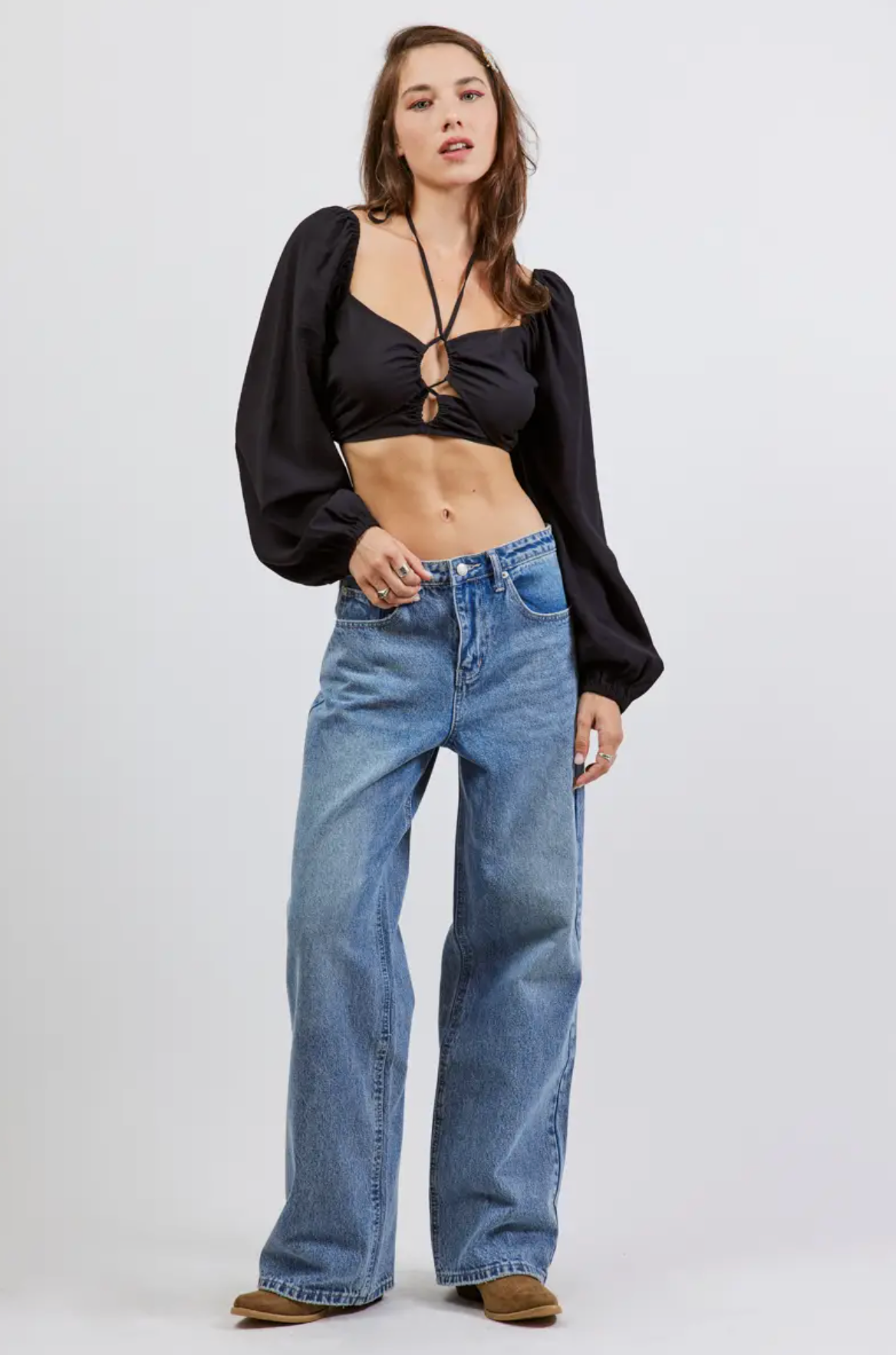 Low Rise Wide Leg Denim -S80294