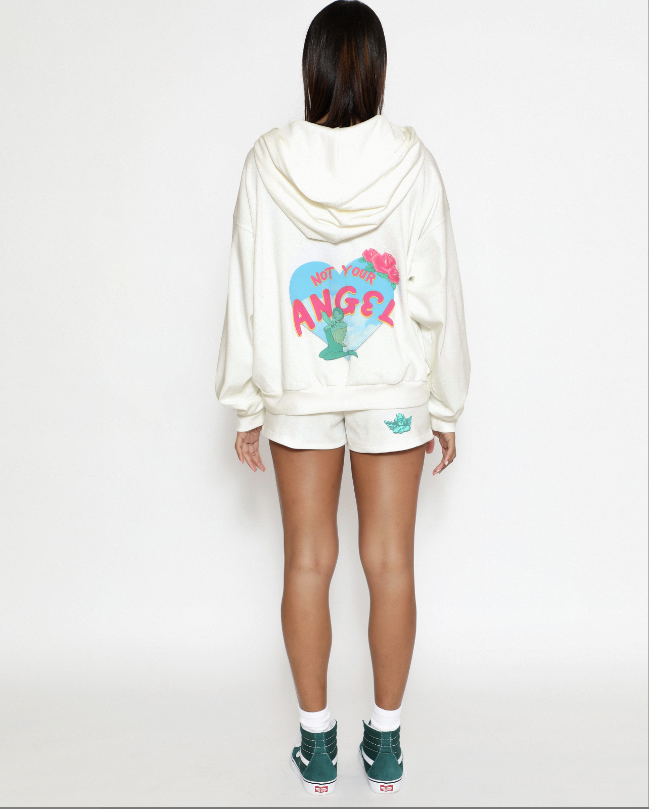 Sorry Siren Cream Hoodie- Ribbed Cotton