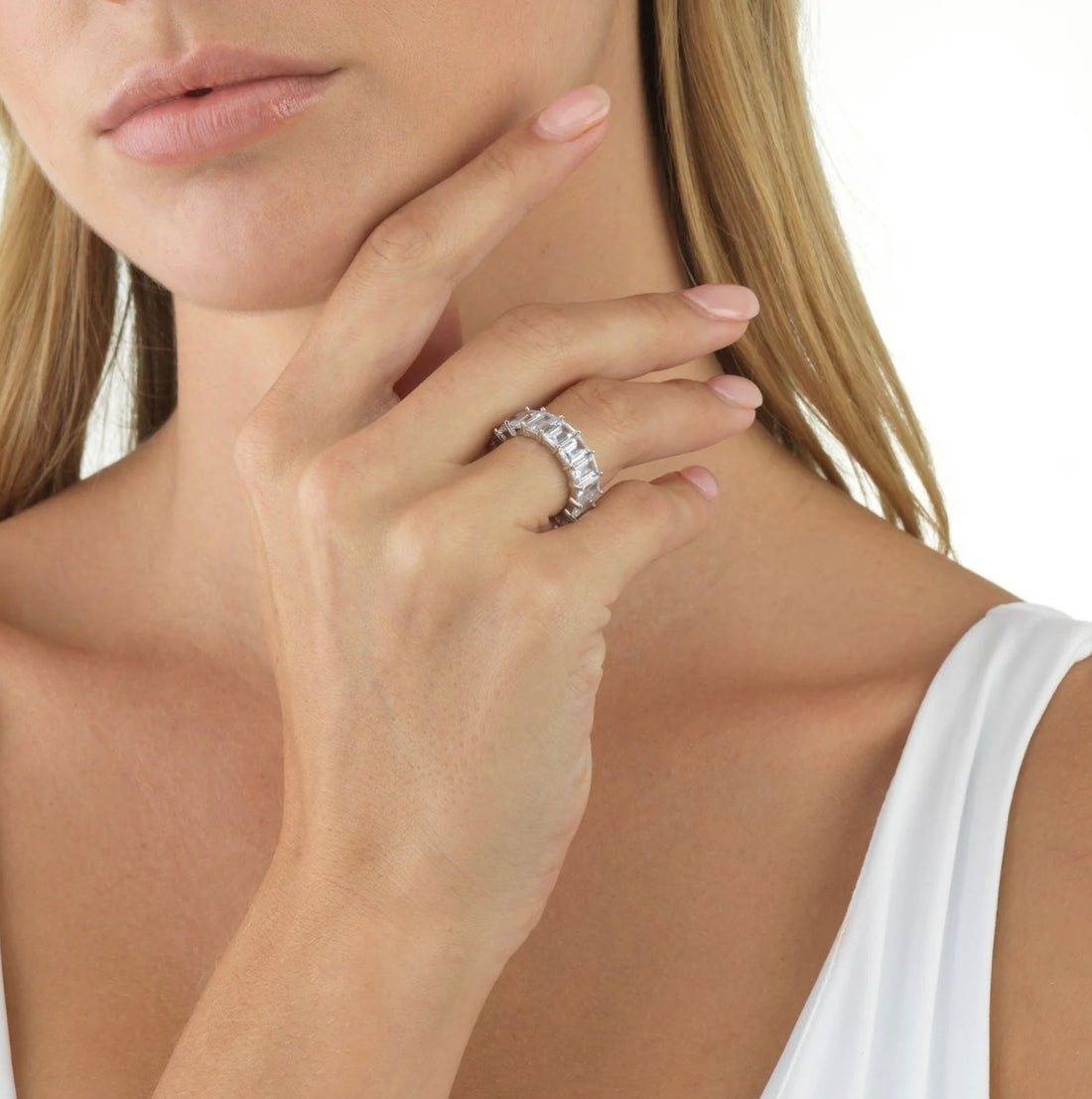 Thick Baguette Eternity Band