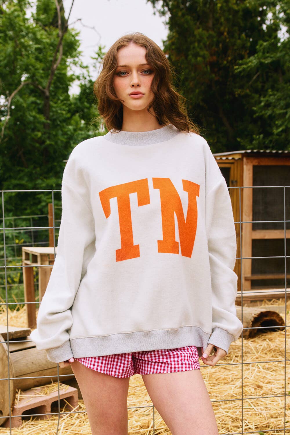 IT2594-TENNESSEE  'TENNESSEE & TN' Reversible Mockneck : HEATHER GREY / S/M-L/XL (3-3)