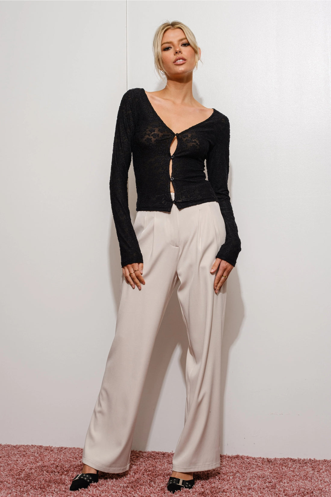 Wide Leg Tailored Pants