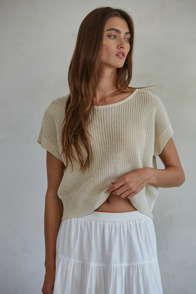 Knit Sweater See Through Short Sleeve Pullover Top – Dreamgirl Clothes