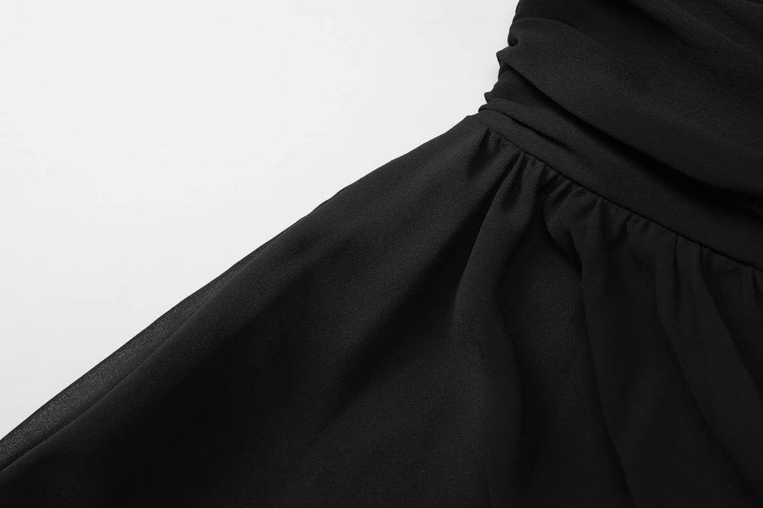 Chic Chiffon Cami Dress: Black / Missy / M
