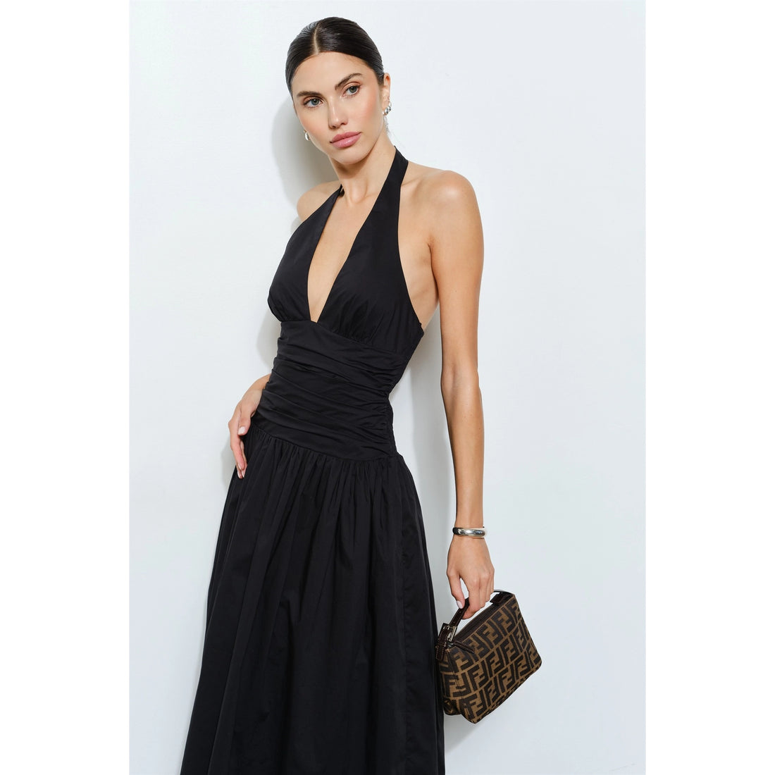 Morgan Peach Y2K Halter Neck Dress Dreamgirl Clothes Morgan Peach Y2K Halter Neck Dress Dreamgirl Clothes