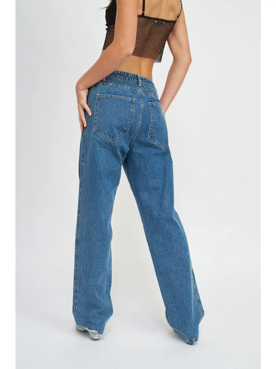 Low Waist Denim Boyfriend Jeans