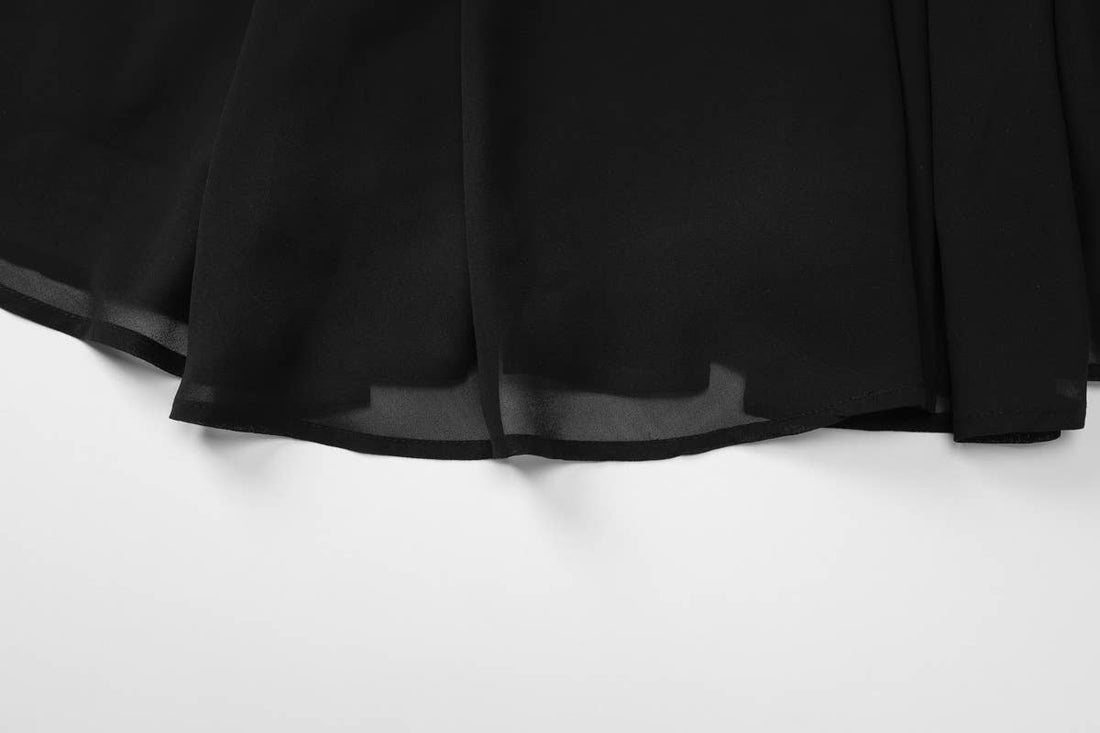 Chic Chiffon Cami Dress: Black / Missy / S